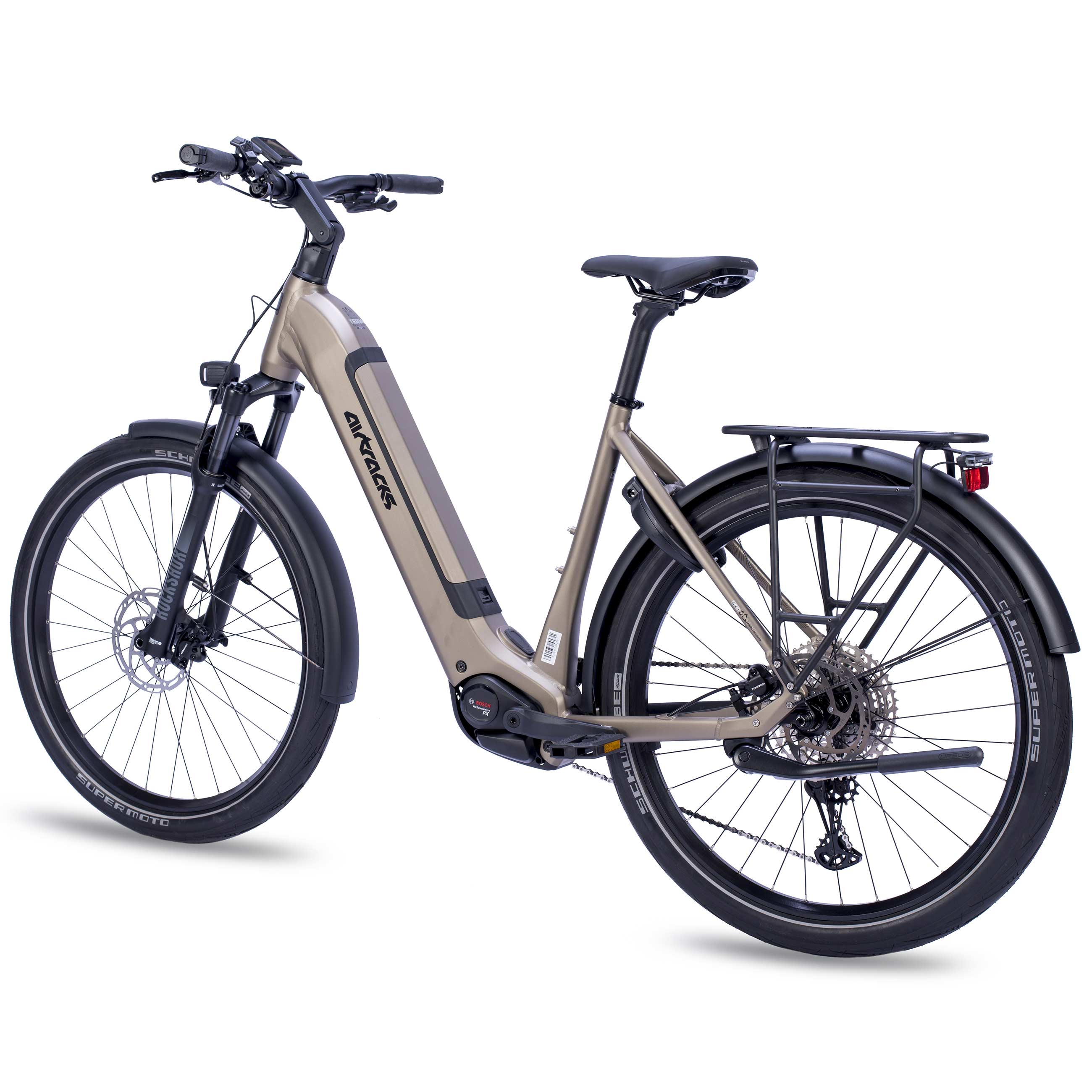 27,5" Damen E-SUV MTB Wave LS TERRA CX1 BOSCH PERFORMANCE LINE PX Smart System POWERTUBE 800 Wh 12 x GANG SHIMANO XT RD-M8100 SGS Beige