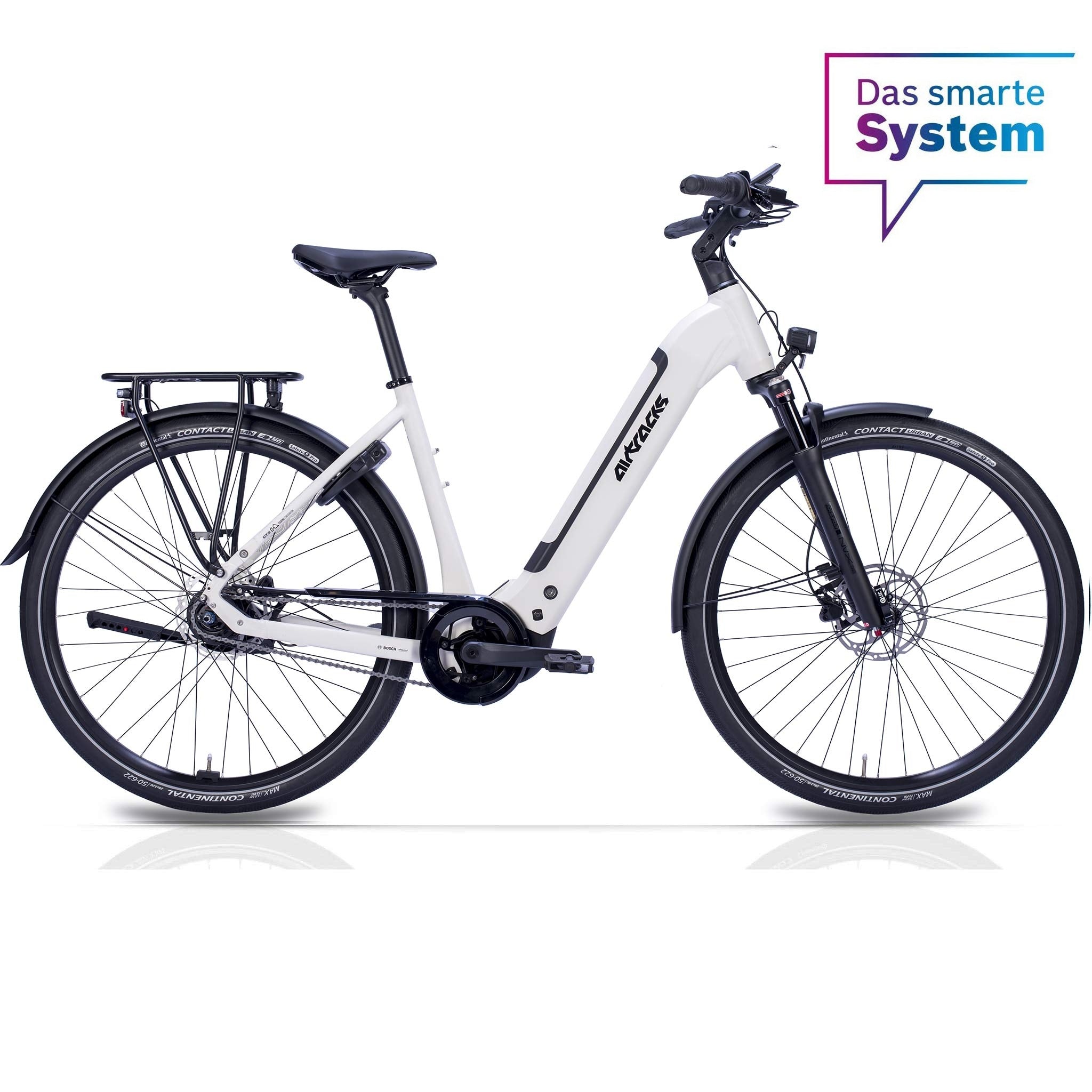 28" Damen E-Bike CIty Fahrrad LS Wave TERRA CT2 BOSCH Performance Line Smart System POWERTUBE 600 Wh 8 x Gang SHIMANO NEXUS RÜCKTRITTBREMSE Weiß