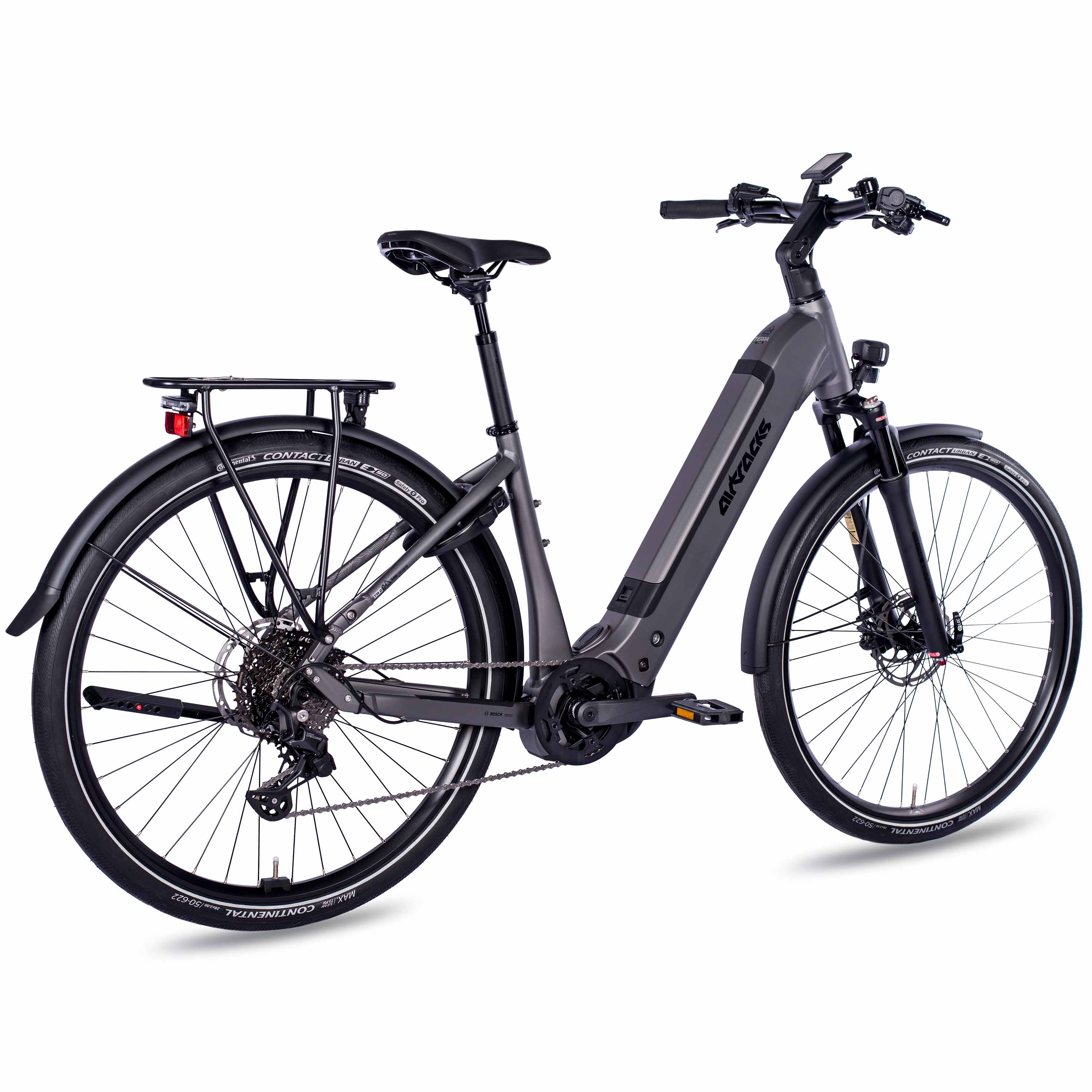 28" Damen E-Bike Trekking Fahrrad LS Wave TERRA TR2 BOSCH Performance Line PX Smart System POWERTUBE 600 Wh 10 x Gang SHIMANO DEORE RD-M5130 SGS Schwarz