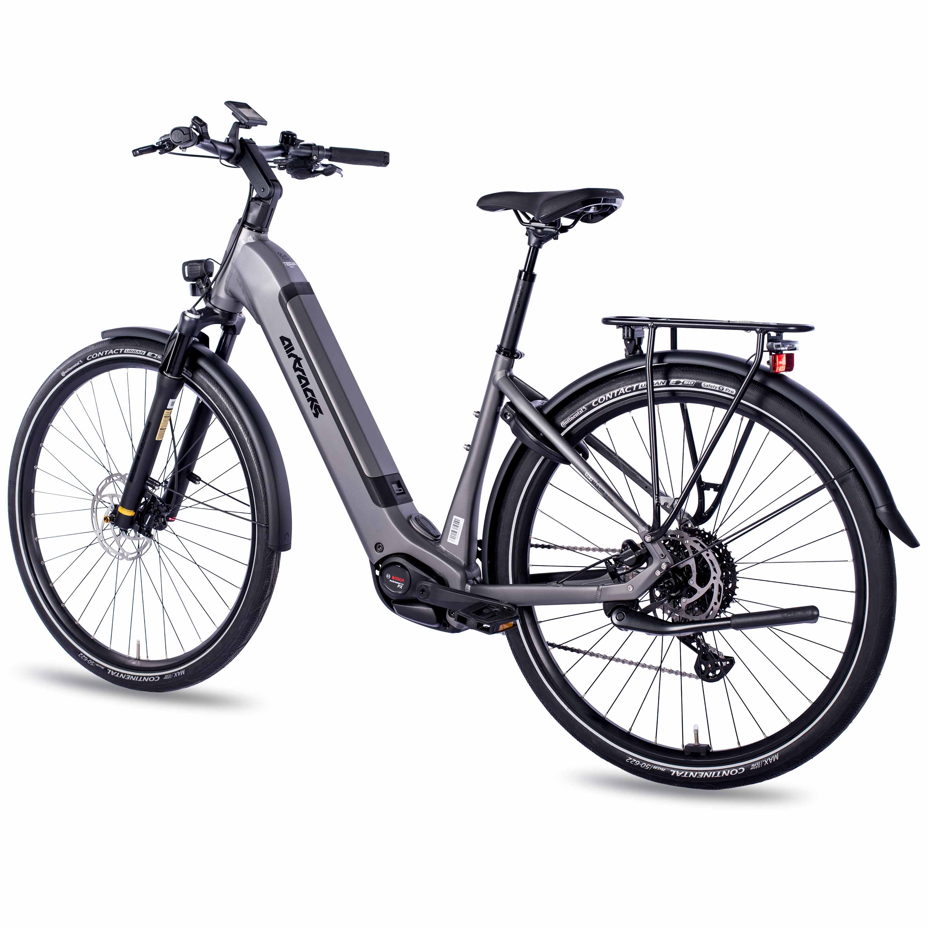 28" Damen E-Bike Trekking Fahrrad LS Wave TERRA TR2 BOSCH Performance Line PX Smart System POWERTUBE 600 Wh 10 x Gang SHIMANO DEORE RD-M5130 SGS Schwarz