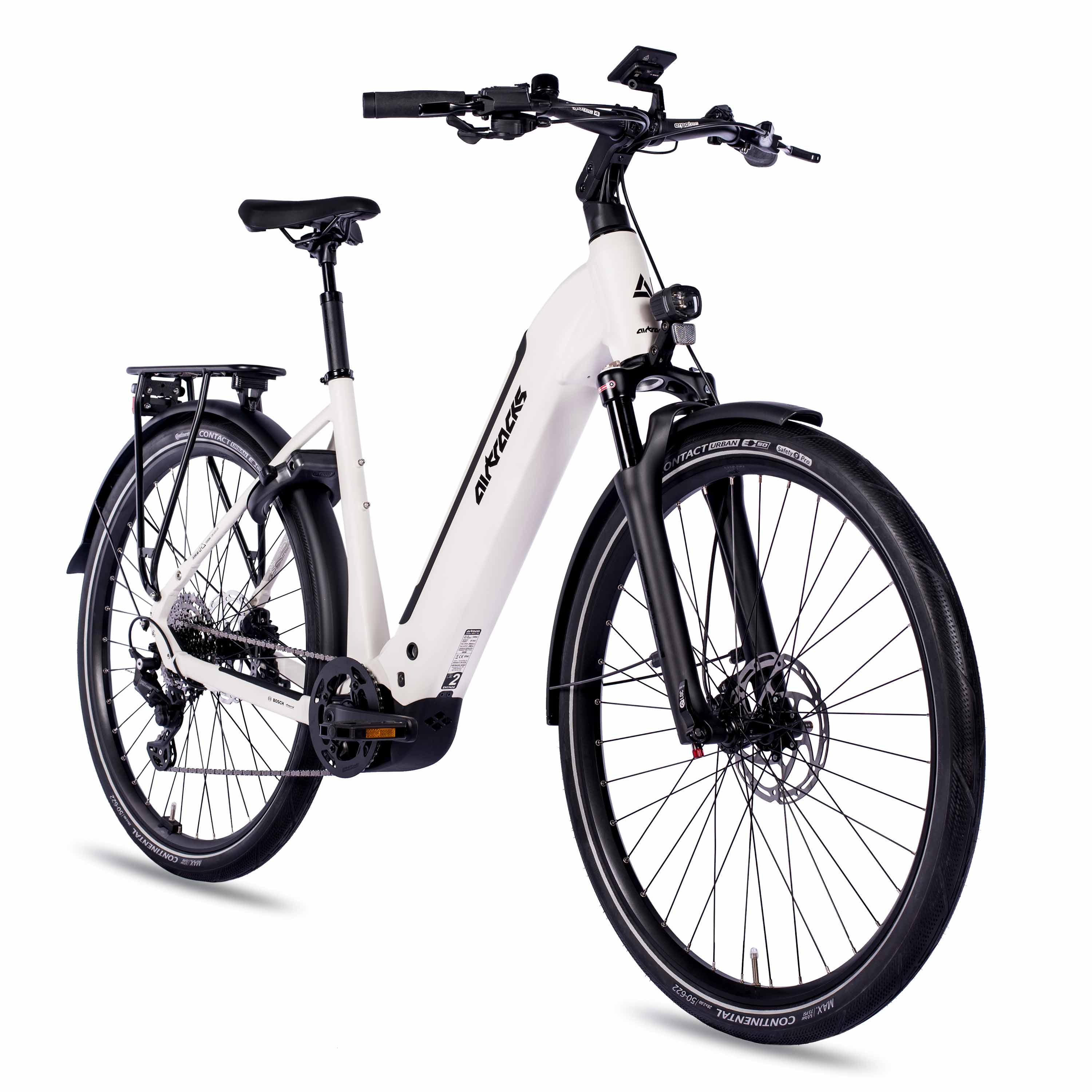 28" Damen E-Bike Trekking Fahrrad LS Wave TERRA TR2 BOSCH Performance Line PX Smart System POWERTUBE 600 Wh 10 x Gang SHIMANO DEORE RD-M5130 SGS Weiß