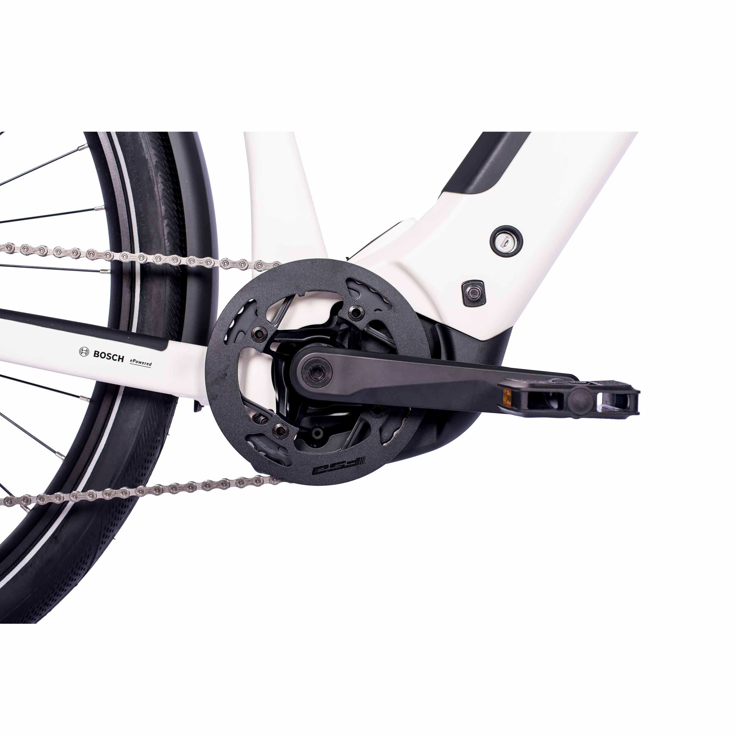 28" Damen E-Bike Trekking Fahrrad LS Wave TERRA TR2 BOSCH Performance Line PX Smart System POWERTUBE 600 Wh 10 x Gang SHIMANO DEORE RD-M5130 SGS Weiß