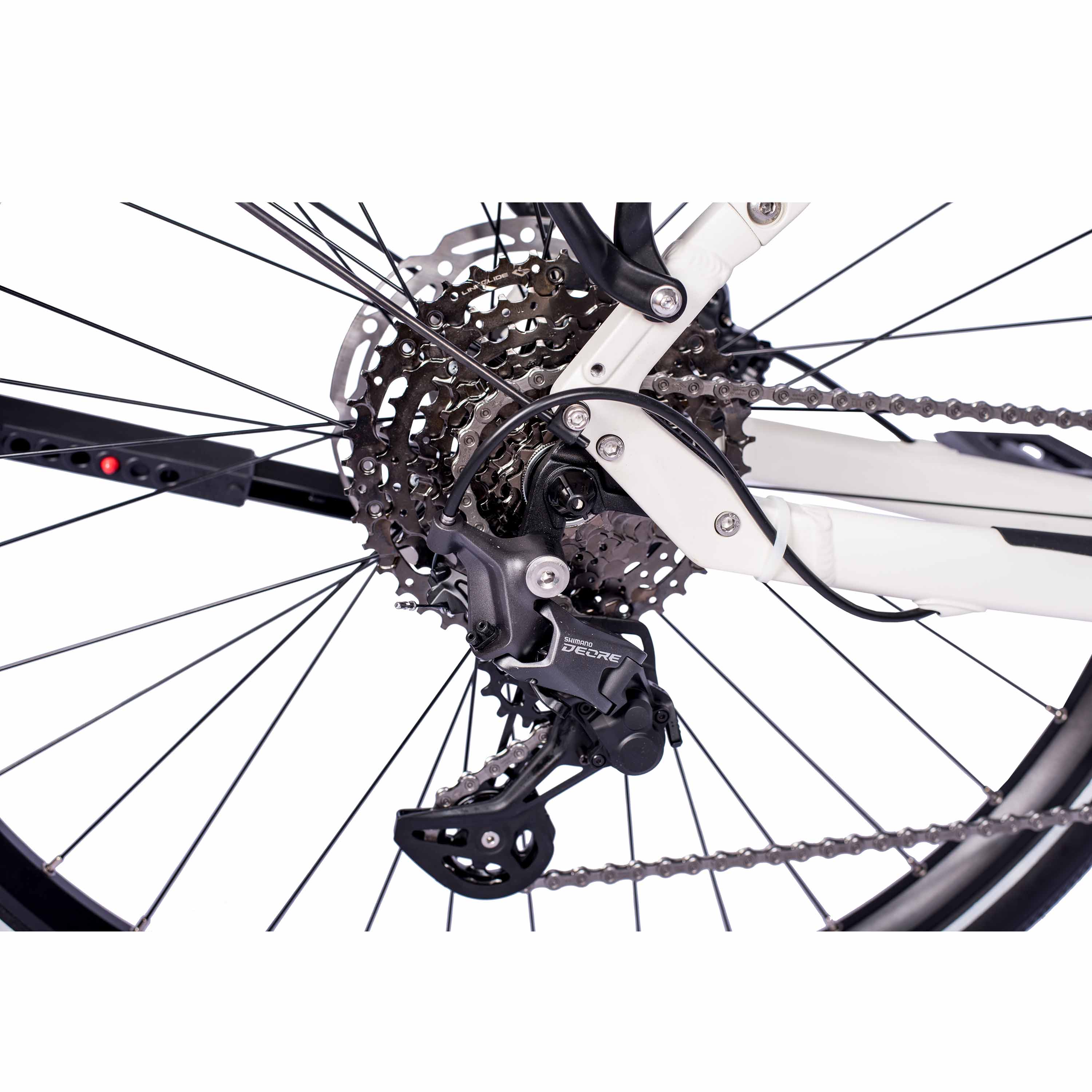 28" Damen E-Bike Trekking Fahrrad LS Wave TERRA TR2 BOSCH Performance Line PX Smart System POWERTUBE 600 Wh 10 x Gang SHIMANO DEORE RD-M5130 SGS Weiß