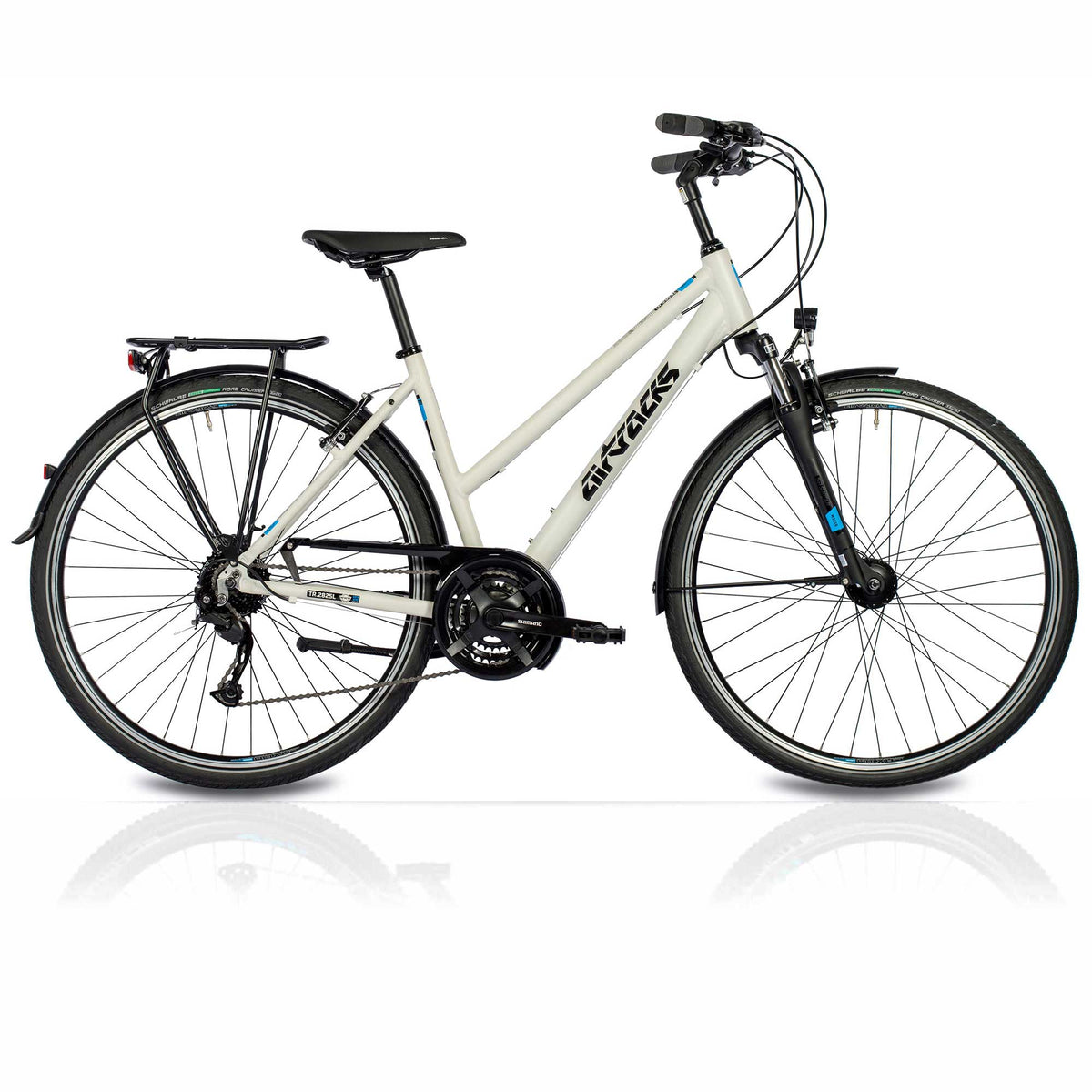 citybike damen 24 zoll Airtracks 28 inch ladies trekking bike trekking bike TR.2825 Shimano 24 speed Acera RD-T3000 SGS white trekking bike city bike ladies bike frame height 48 52 cm ML XL buy cheap