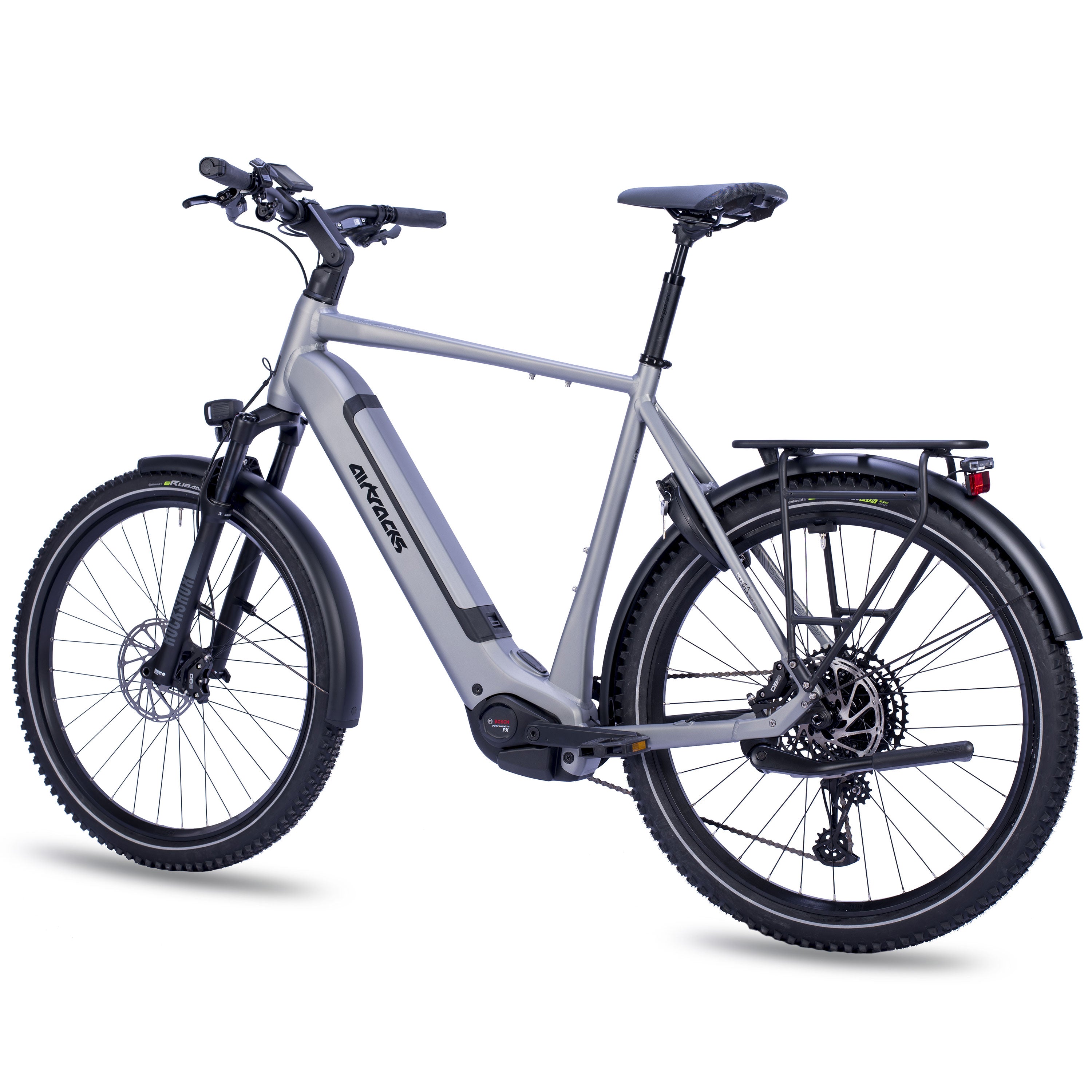 27.5" Men's E-SUV MTB TERRA CX2 BOSCH PERFORMANCE LINE PX Smart System POWERTUBE 600 Wh 12-Speed SRAM SX EAGLE Grey