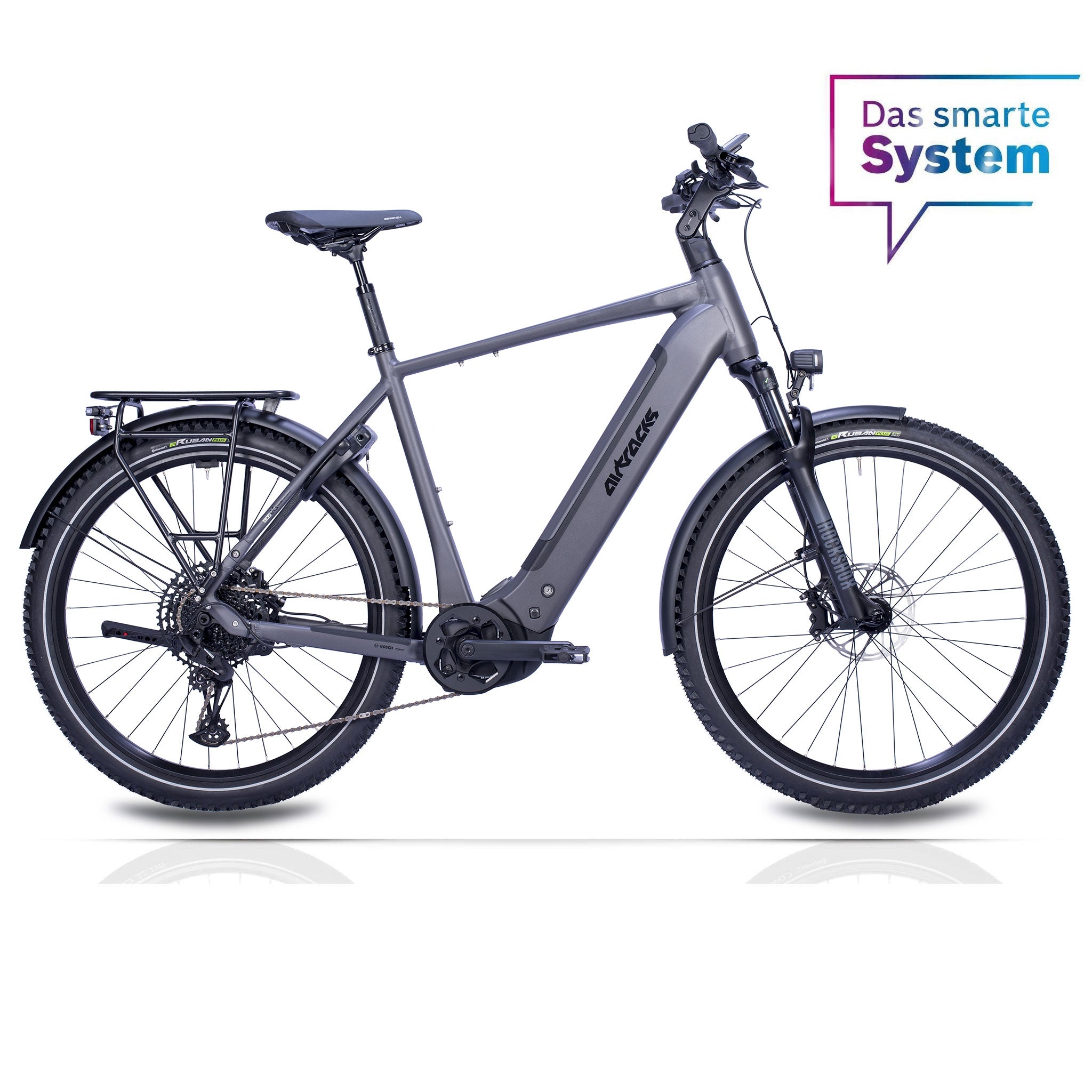 27,5" MTB E-SUV da uomo TERRA CX2 BOSCH PERFORMANCE LINE PX Smart System POWERTUBE 600 Wh 12 velocità SRAM SX EAGLE - Nero