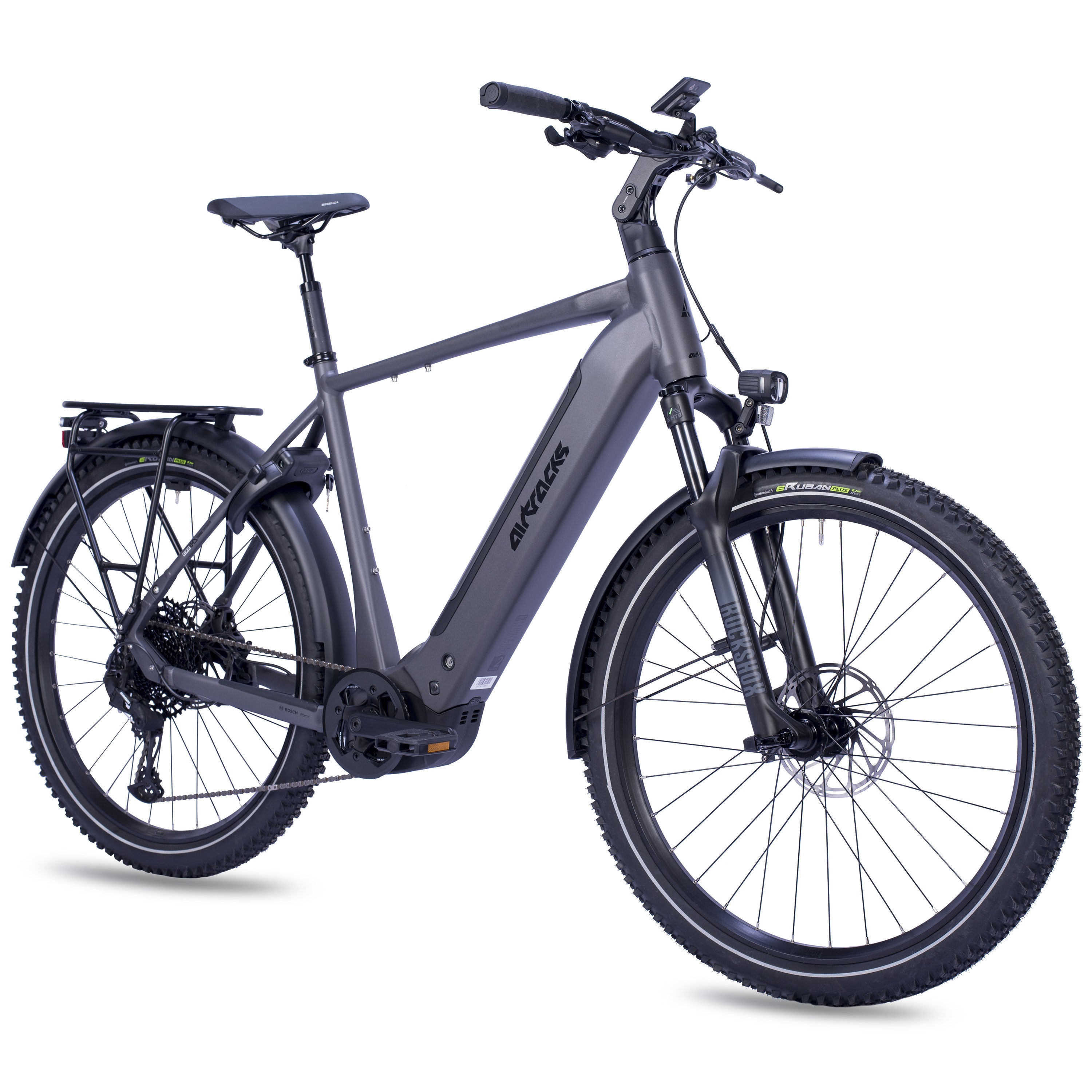 27,5" MTB E-SUV da uomo TERRA CX2 BOSCH PERFORMANCE LINE PX Smart System POWERTUBE 600 Wh 12 velocità SRAM SX EAGLE - Nero