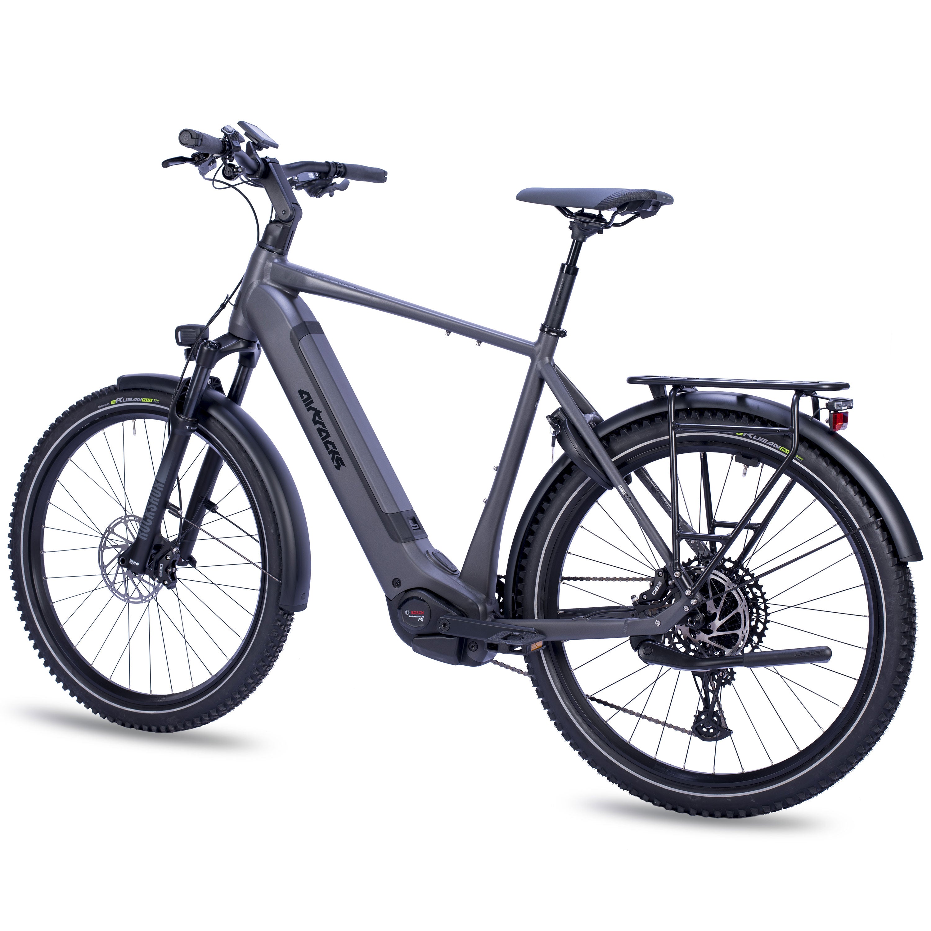 27,5" MTB E-SUV da uomo TERRA CX2 BOSCH PERFORMANCE LINE PX Smart System POWERTUBE 600 Wh 12 velocità SRAM SX EAGLE - Nero