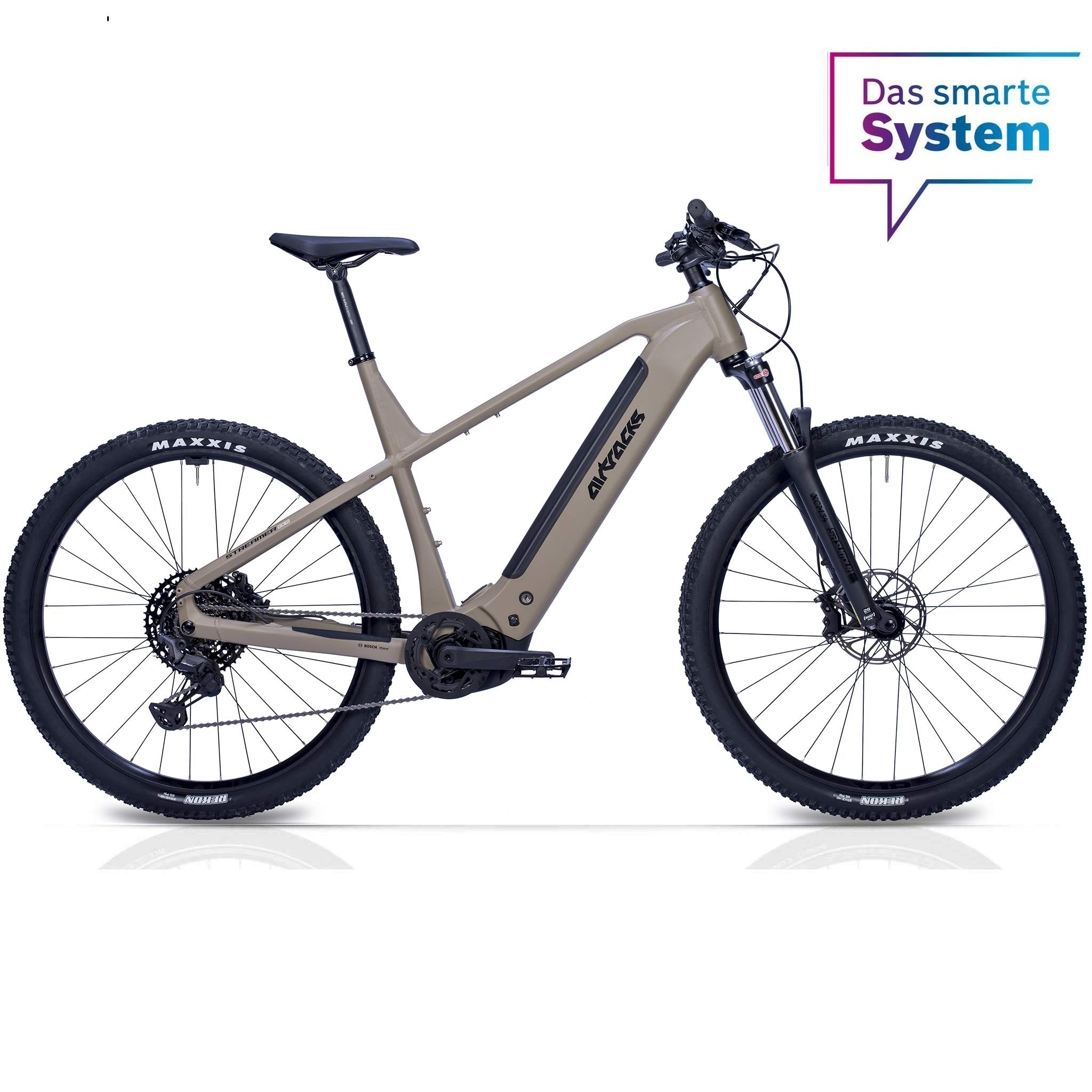 29" Herren E-MTB STREAMER CX11 BOSCH PERFORMANCE LINE CX GEN 5 Smart System POWERTUBE 600 Wh 11 x GANG SHIMANO XT RD-M8310 Beige