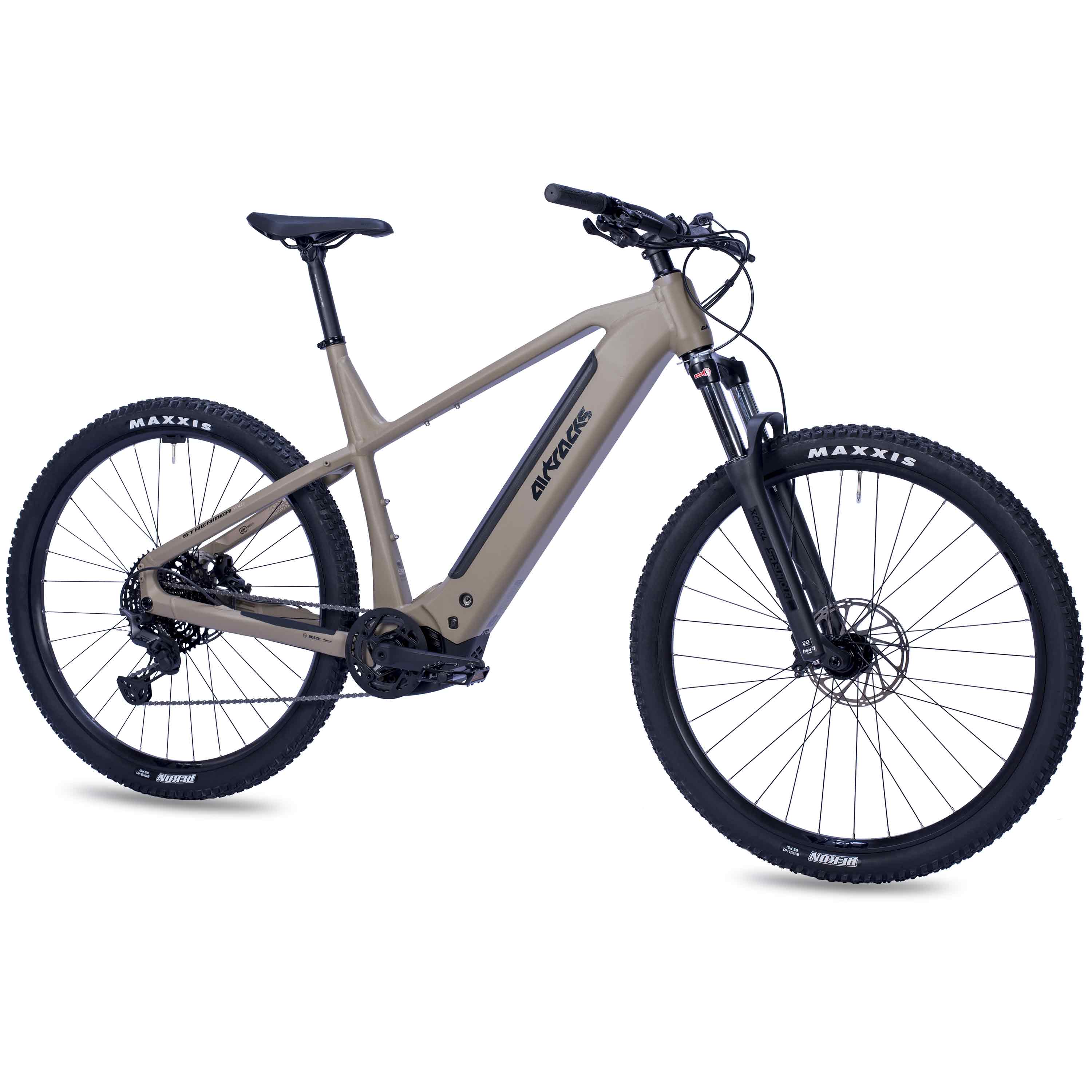 29" Herren E-MTB STREAMER CX11 BOSCH PERFORMANCE LINE CX GEN 5 Smart System POWERTUBE 600 Wh 11 x GANG SHIMANO XT RD-M8310 Beige