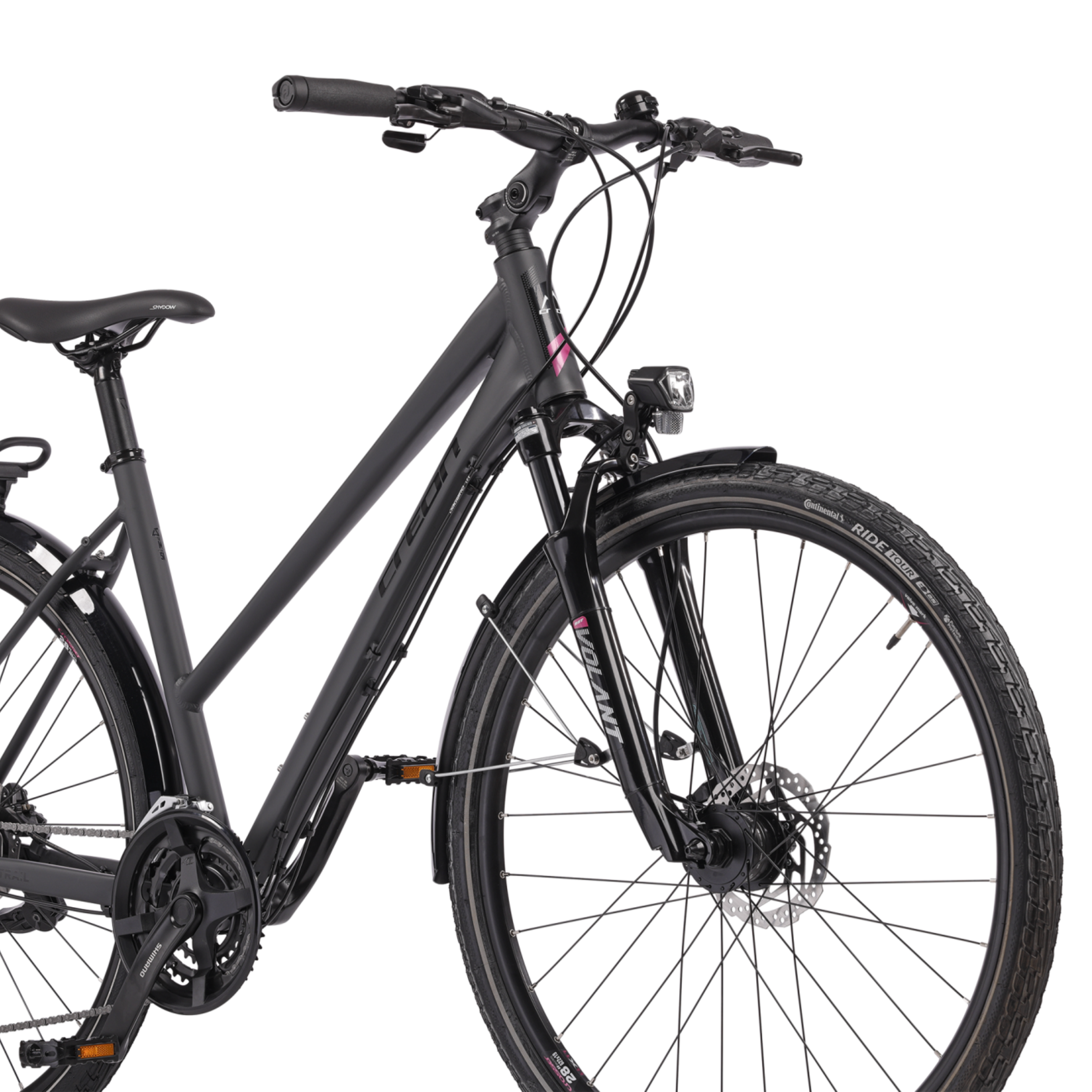 Mujeres de 28 pulgadas Trekking Bicycle 4.0 Lady Trekkingrad 24 x Gang Shimano Acera RD-M360 SGSL