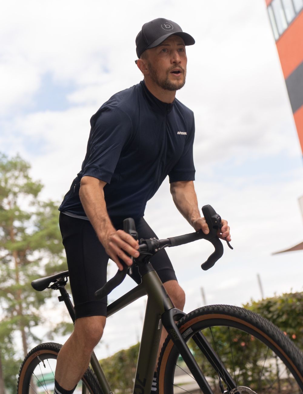 Maglia da uomo in bicicletta corta braccio aereo blu navy blu navy