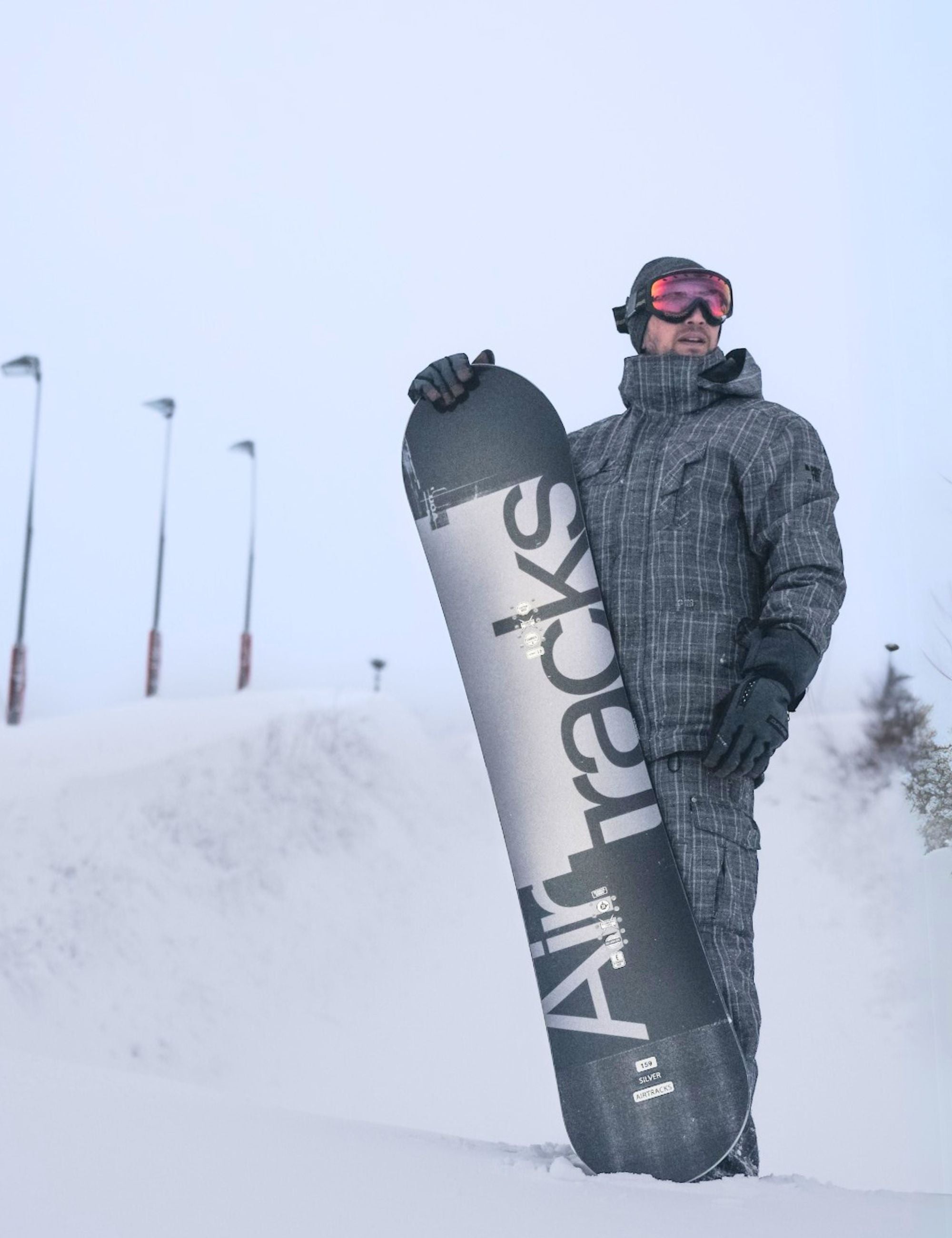 Snowboard zilveren camber voor heren