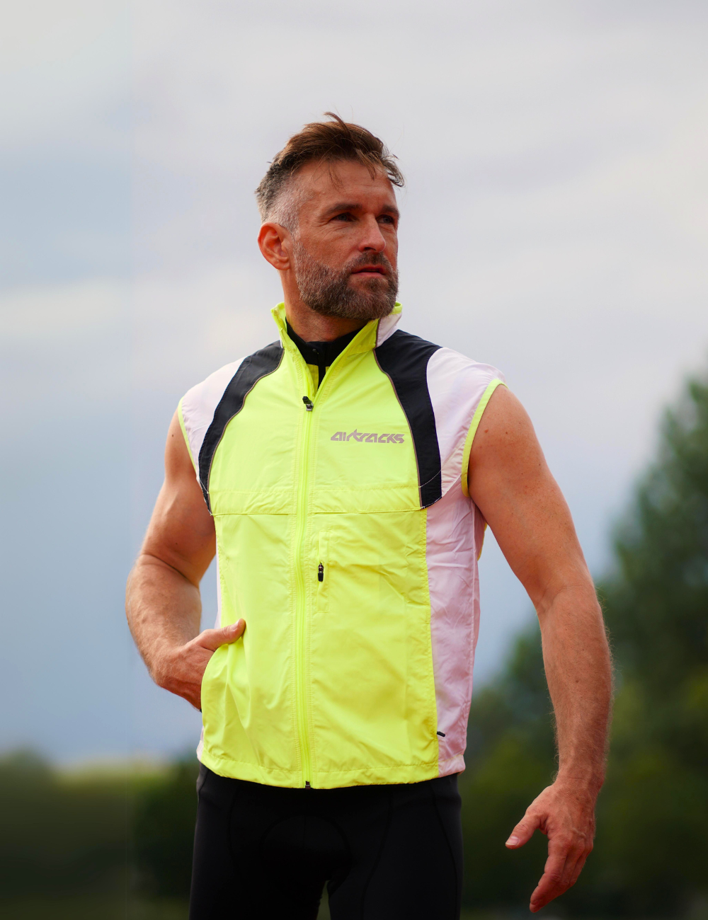 Men's cycling vest set + cycling shorts Comfort Line