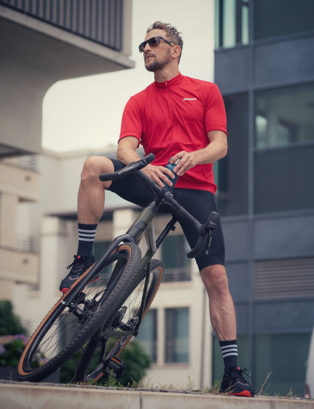 Herren Fahrradtrikot Kurzarm Air Tech II Rot