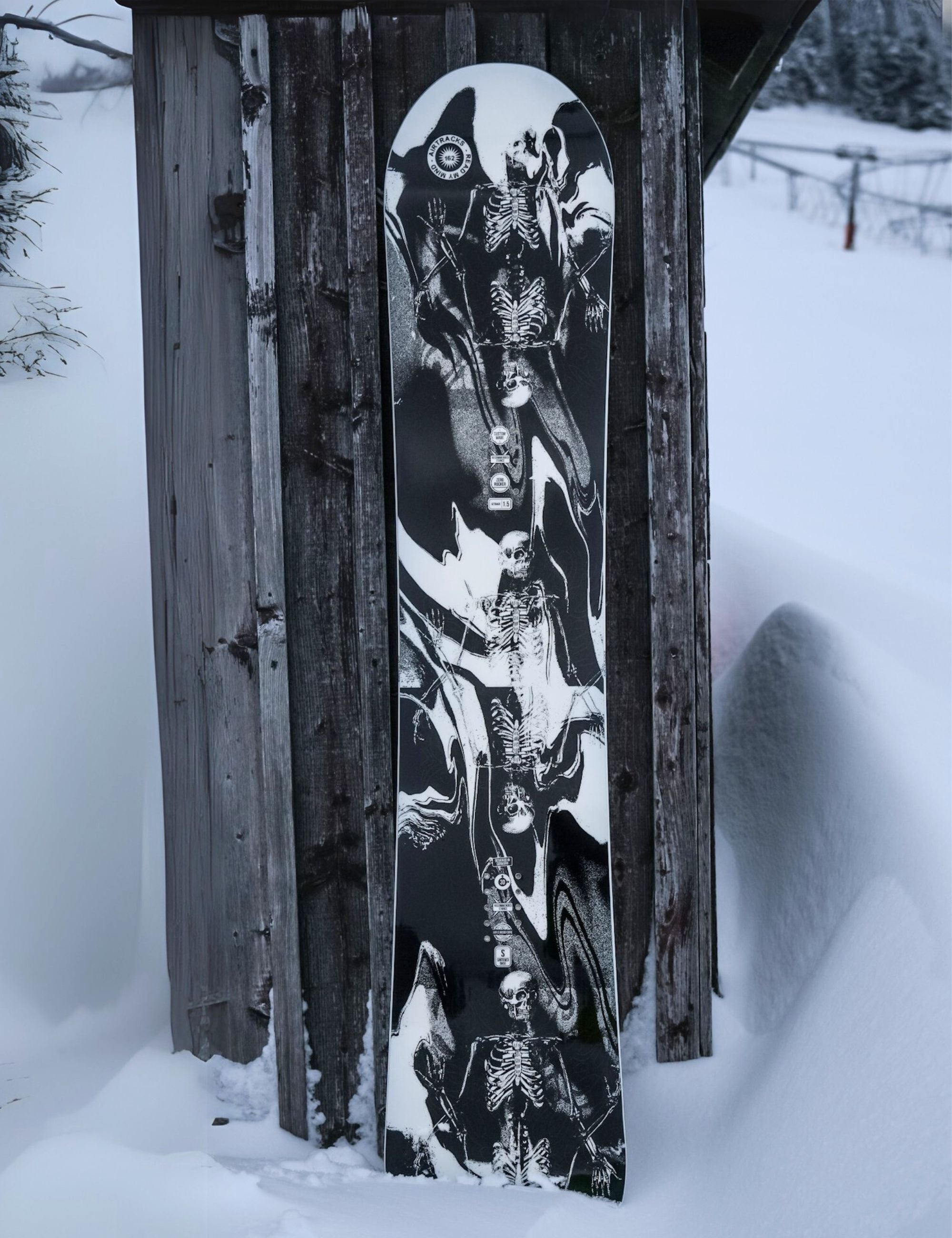 Mannen snowboard lezen mijn geest hybride rocker wijd