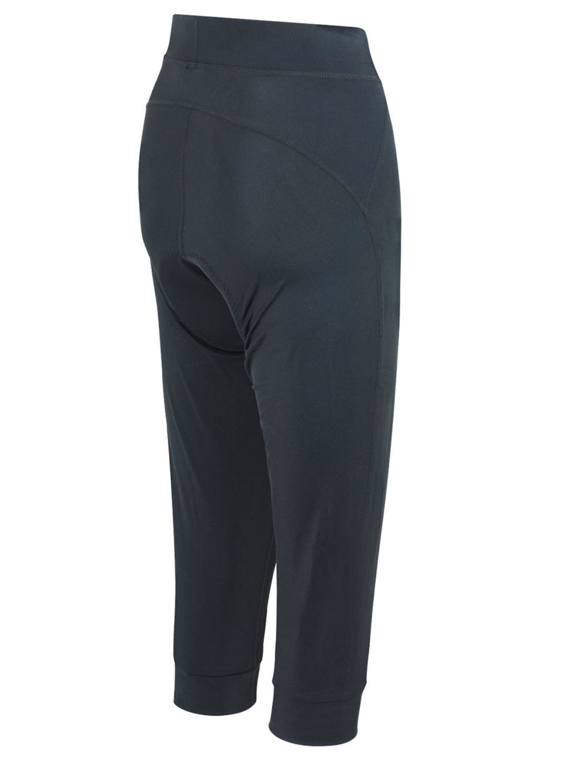 Pantaloni da bicicletta femminile per 3-4 lunghezza per linea nero