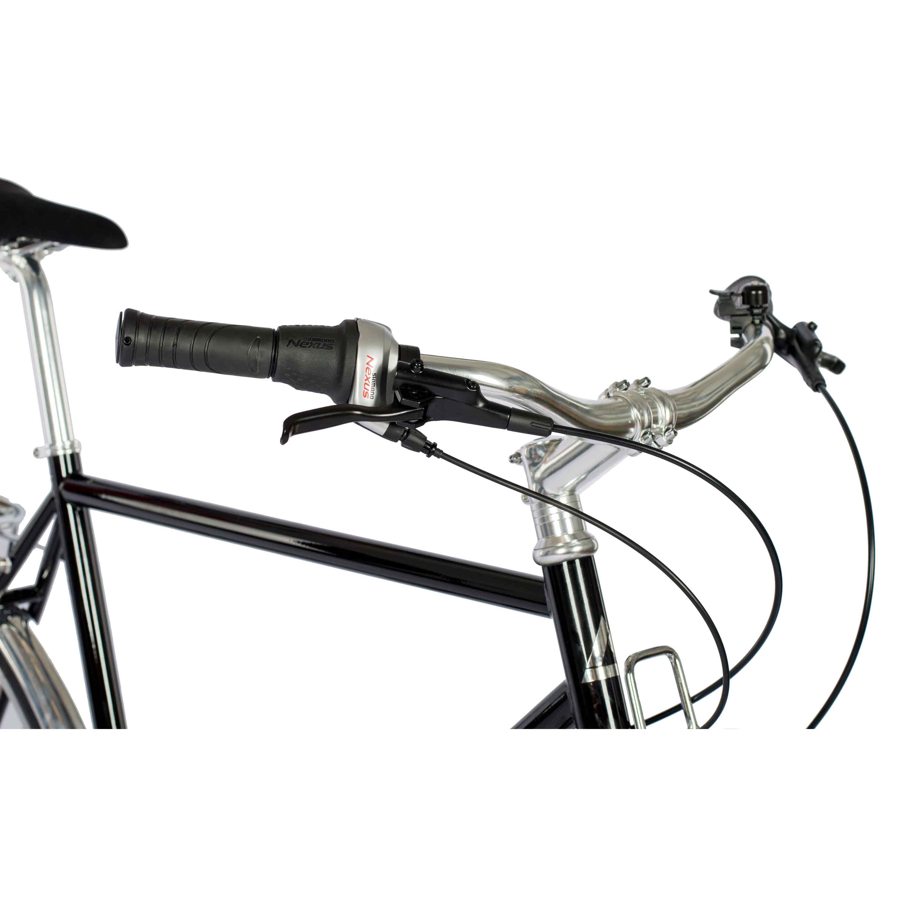 28" Herren Urban Bike City Fahrrad AIRY ONE CrMo GATES CARBON DRIVE BELT Shimano 7 x Gang NEXUS Schwarz