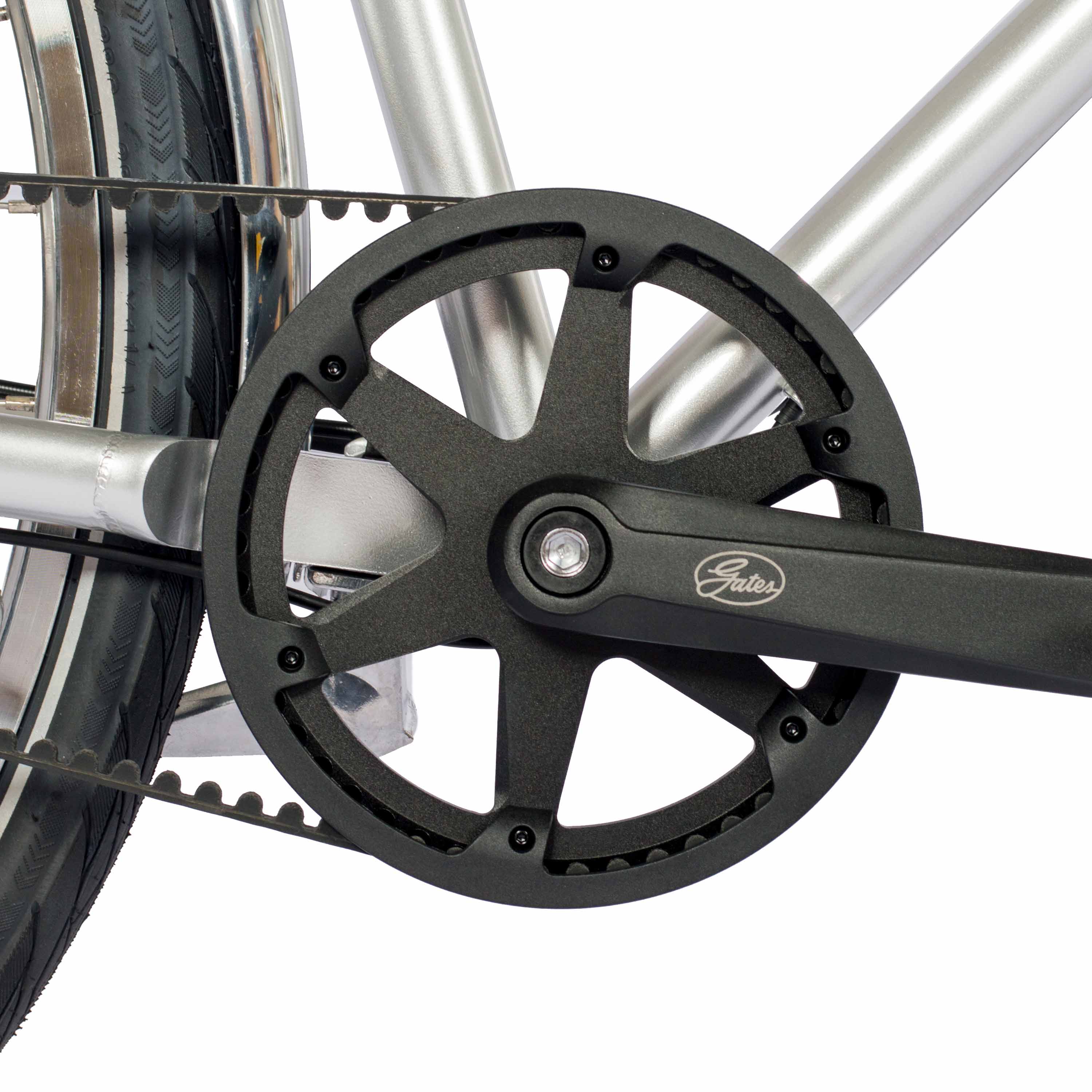 28" Herren Urban Bike City Fahrrad AIRY ONE CrMo GATES CARBON DRIVE BELT Shimano 7 x Gang NEXUS Silber