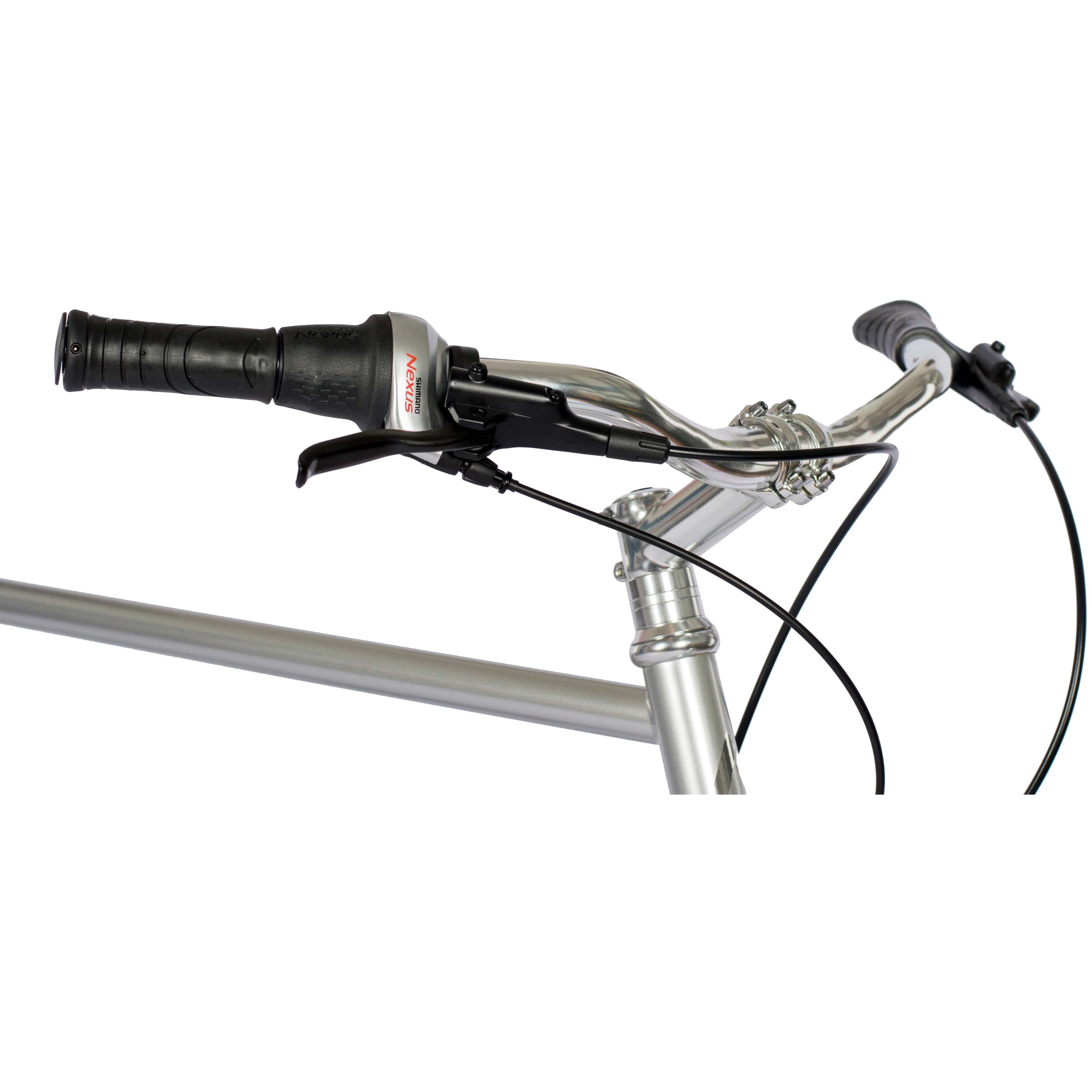 28" Herren Urban Bike City Fahrrad AIRY ONE CrMo GATES CARBON DRIVE BELT Shimano 7 x Gang NEXUS Silber