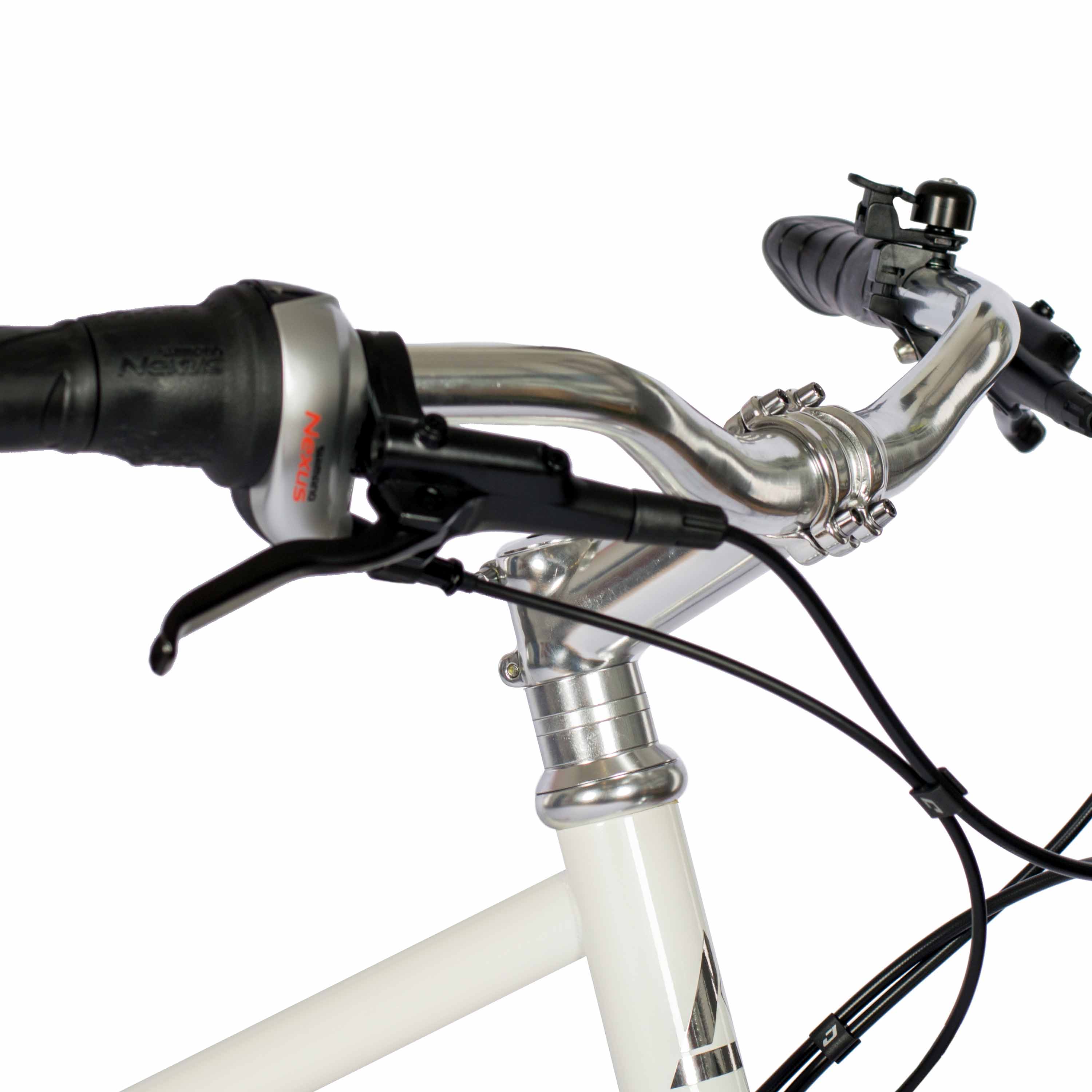 28" Damen Urban Bike City Fahrrad AIRY ONE CrMo GATES CARBON DRIVE BELT Shimano 7 x Gang NEXUS Weiss