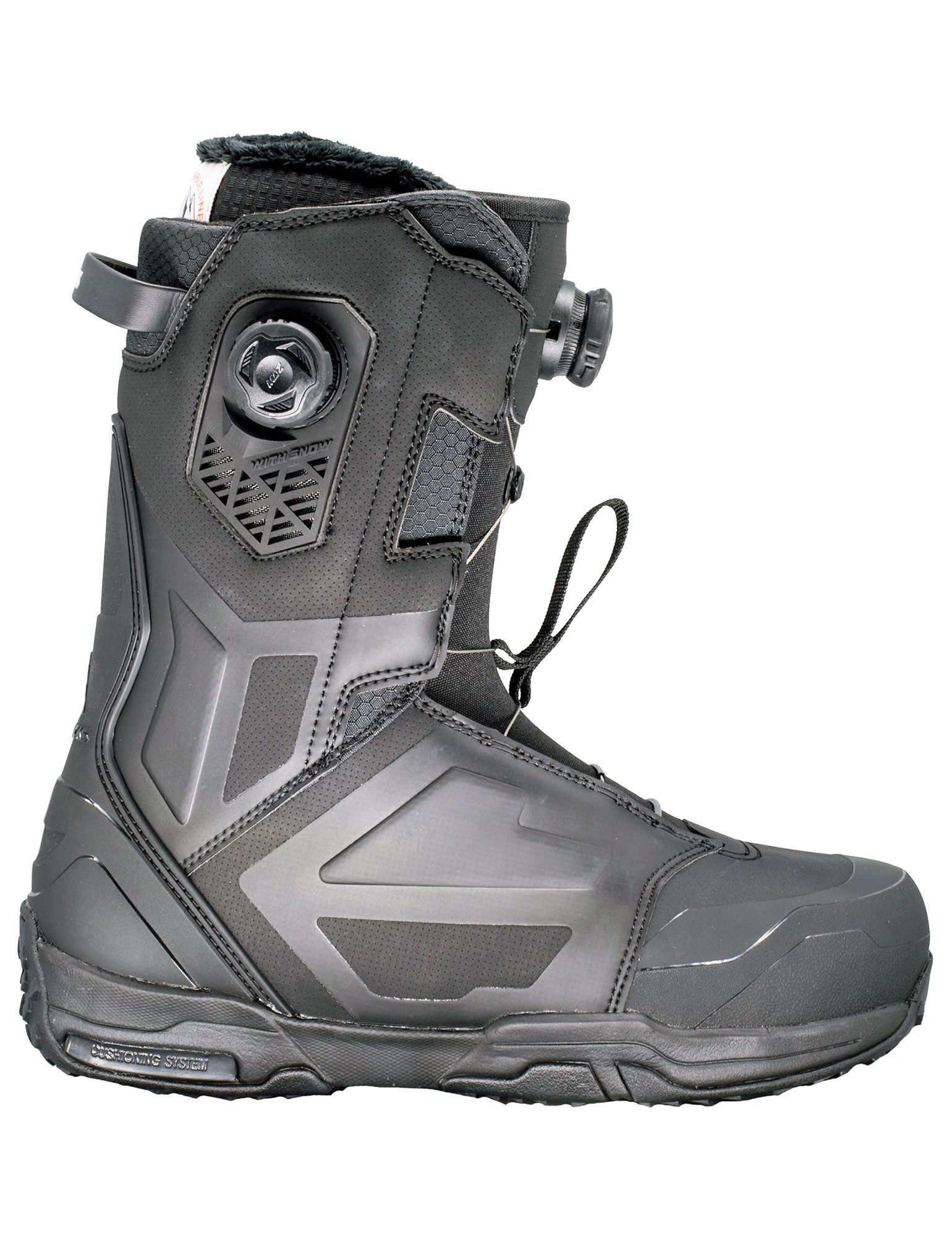 Boots de snowboard Master Pro au sommet du produit de laçage de vitesse à double zone moz