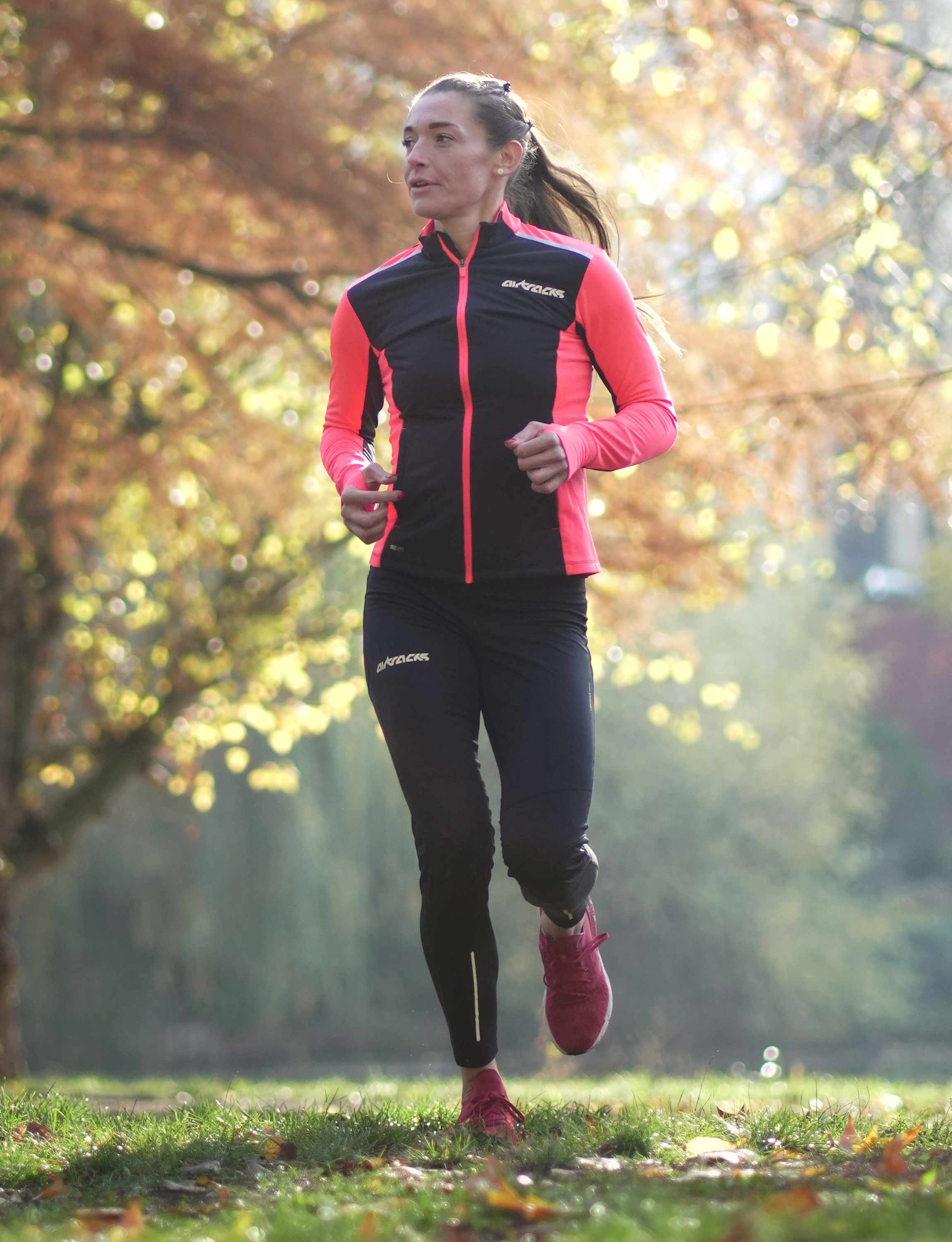 Thermo -hardloopset vrouwen per lijn zwart