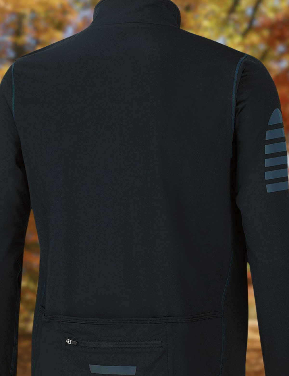 Hombres Thermo Radtrikot Pro Negro y Blue