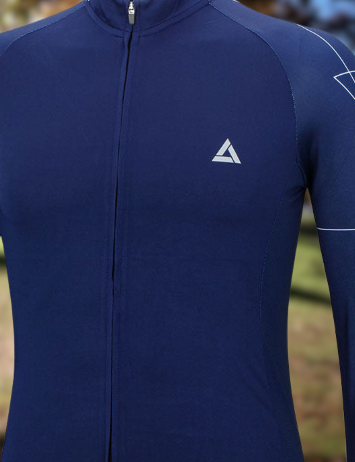 Men's cycling jersey long sleeve Pro Line navy-blue-white set product