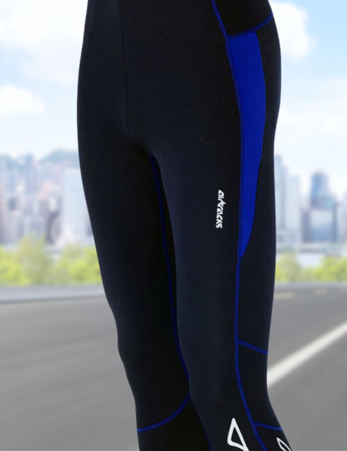 Men Thermo running long per t blue