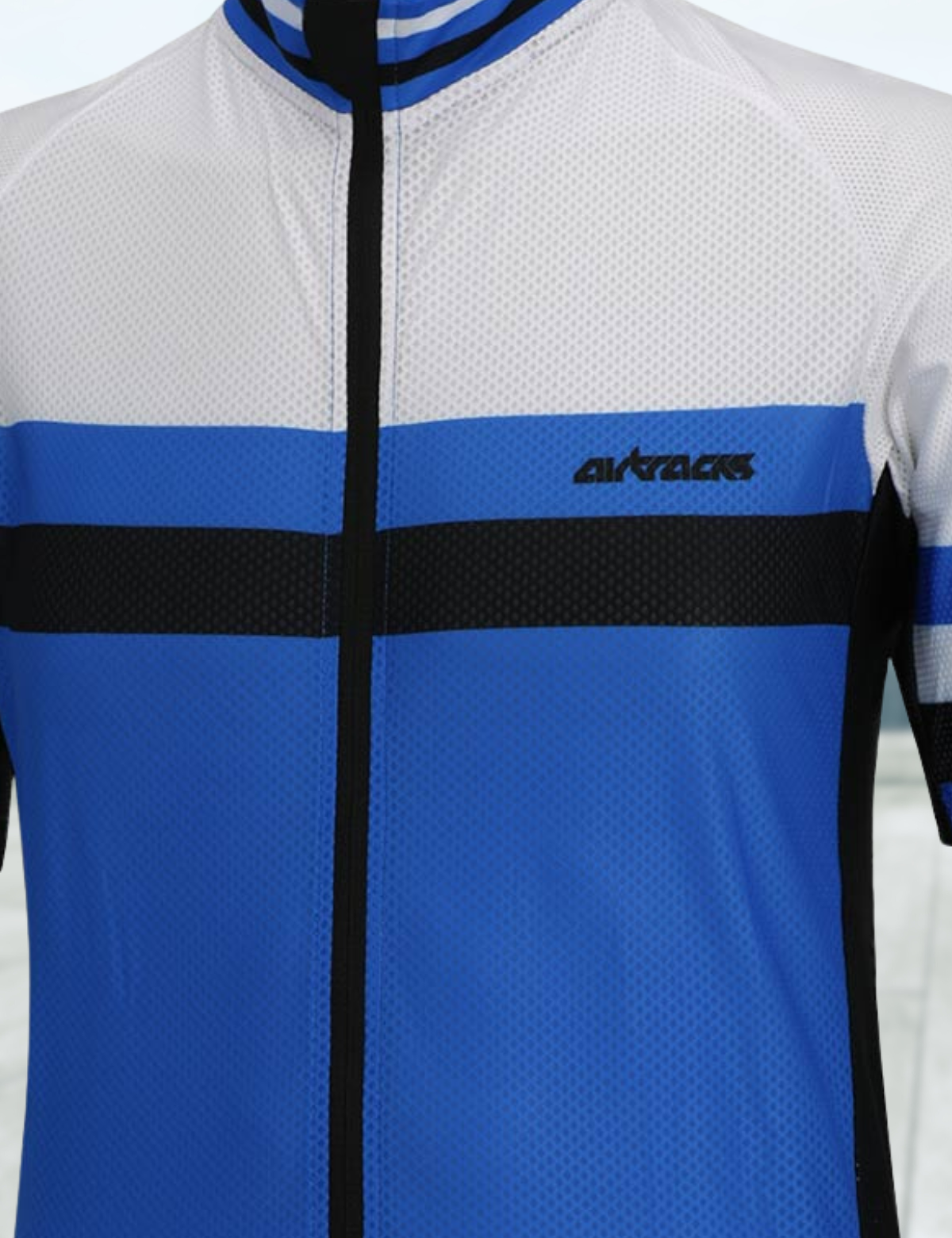 Braccio corto in maglia da uomo per biciclette per squadra III Blue White