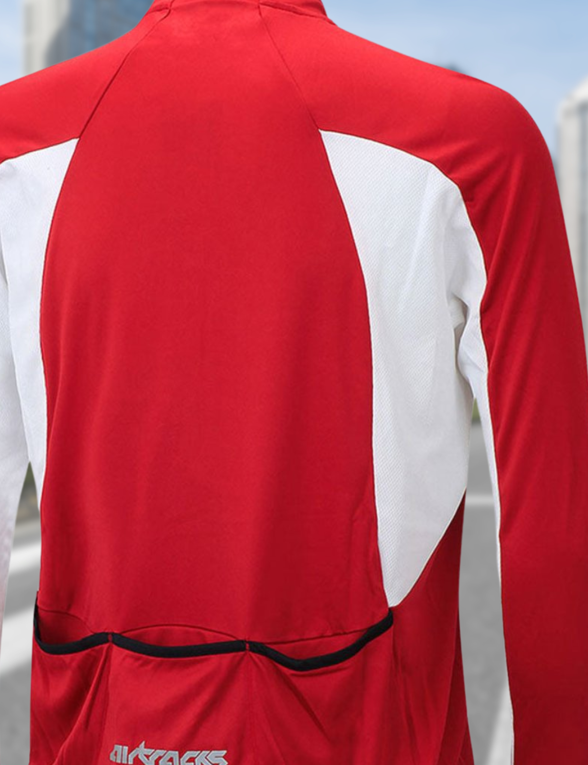 Braccio lungo maglia bicicletta per t rosso