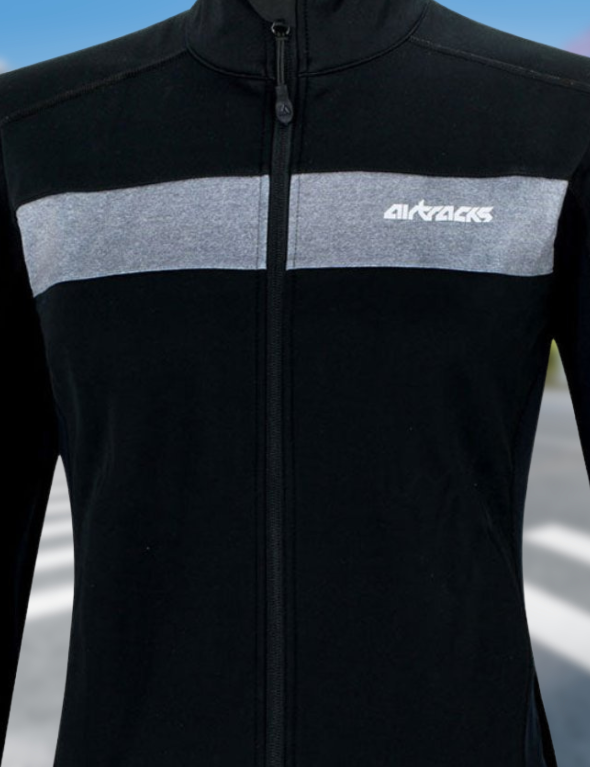 Winter thermo fietsjack voor heren per team zwart zilver