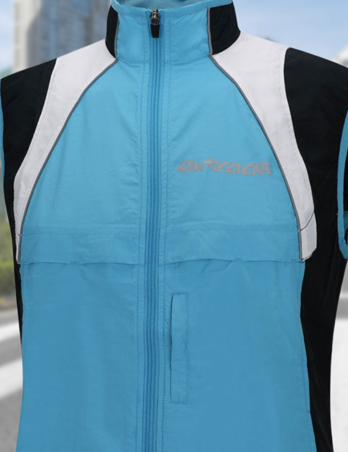 Gilet cyclisme femme - gilet running bleu clair