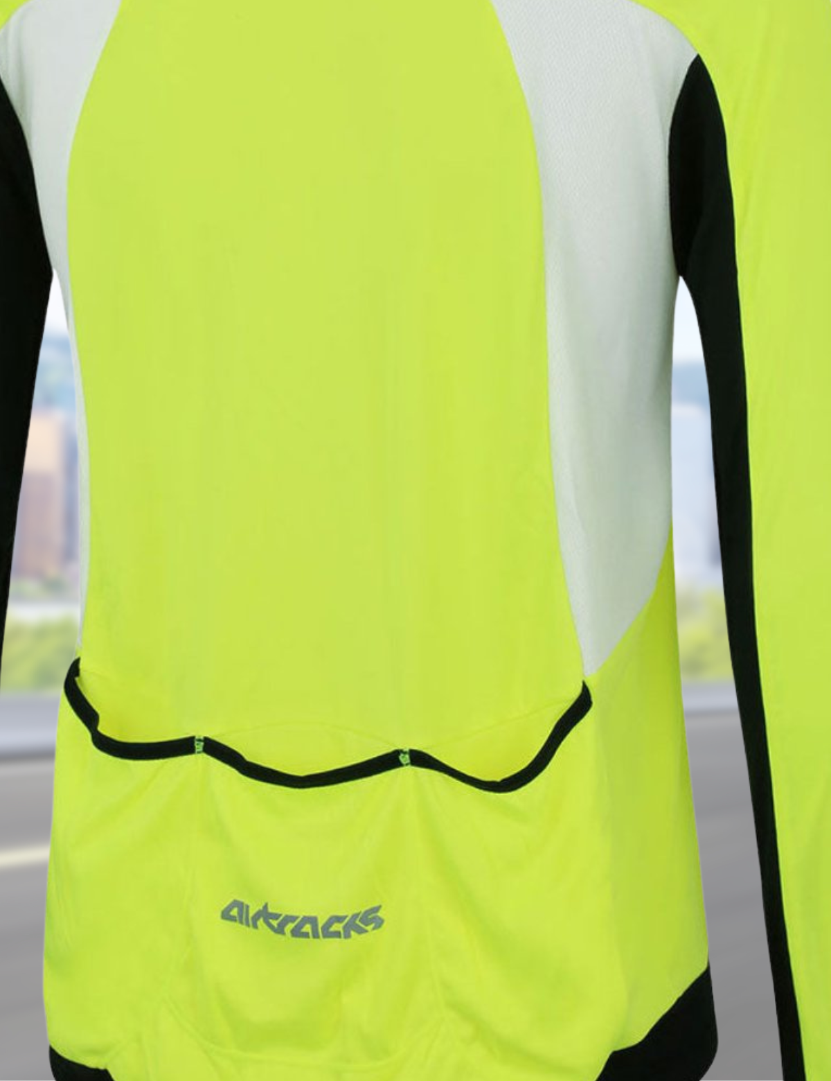 Maglia bicicletta a maniche lunghe per t neon bianco