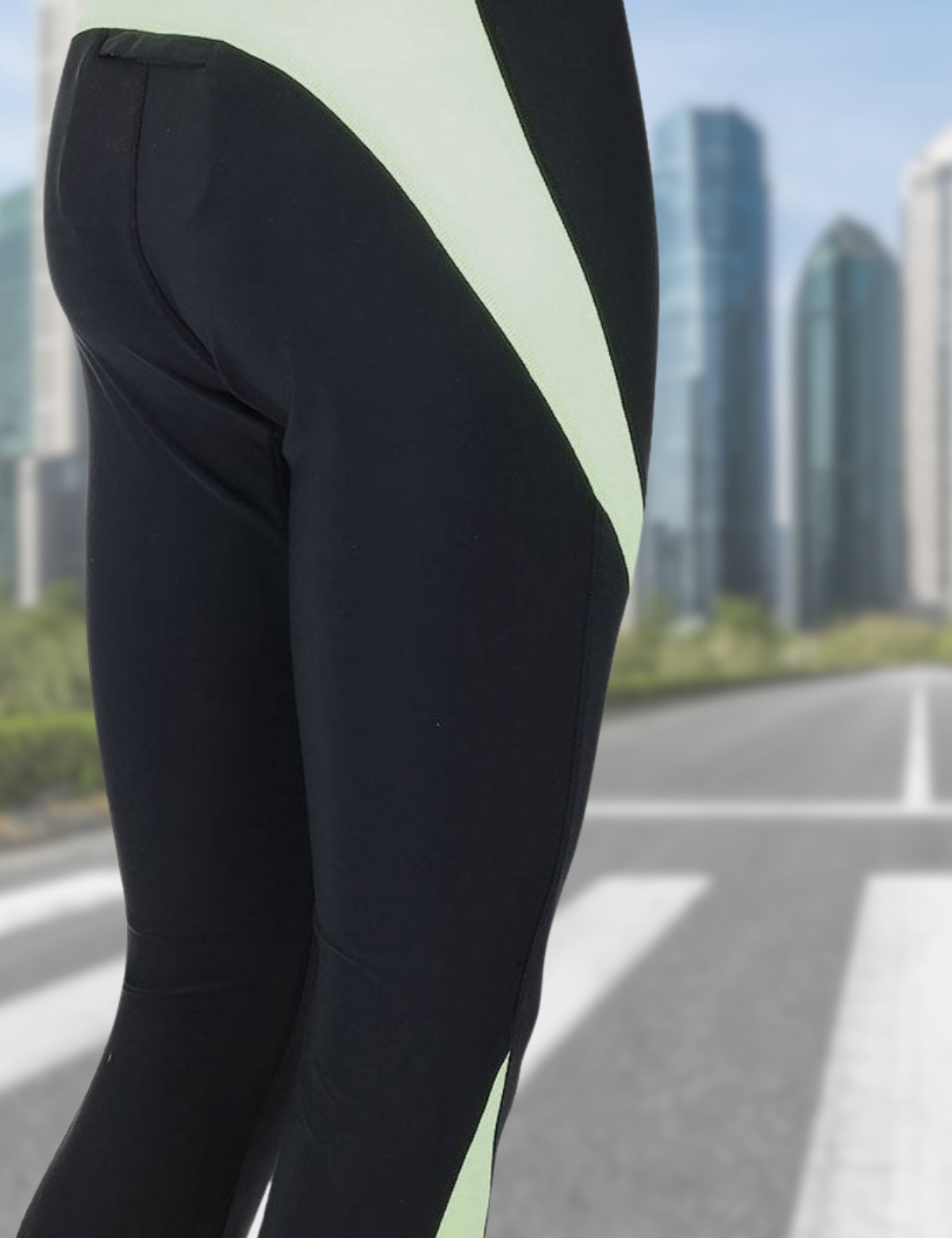 Men's running pants for 3-4 long per black