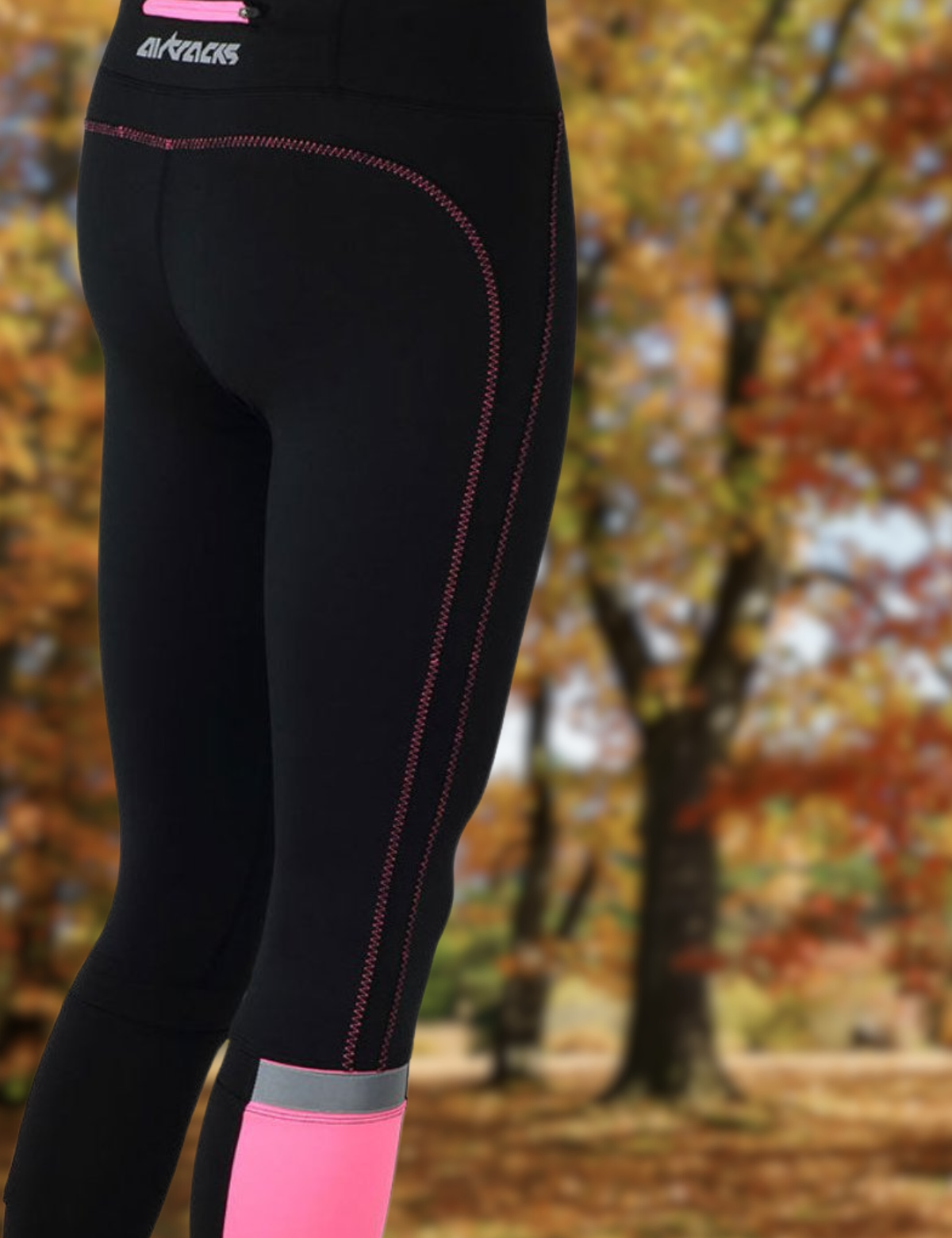 Women's running tights long pink