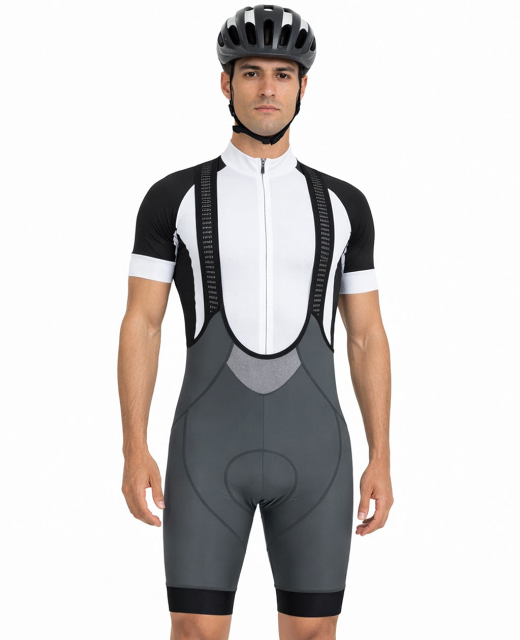 Kurze Fahrradhose mit Trägern, Trägerhose Kurz, BiB Tight Pro Team Line  Schwarz Rot