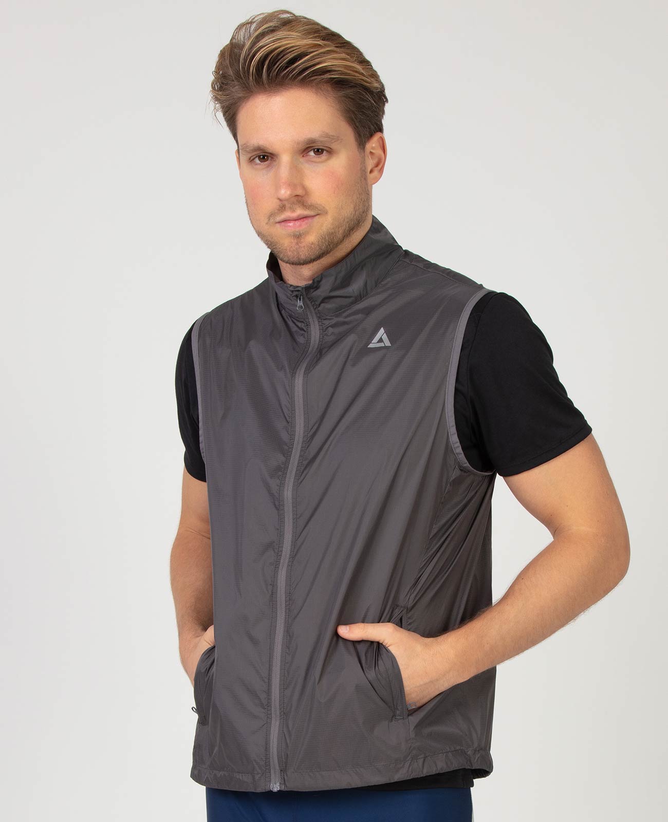 Herren-Leichte-Windweste-Fahrradweste-Laufweste-Comfort-Line-Grau-s-m-l-xl-xxl-xxxl-1