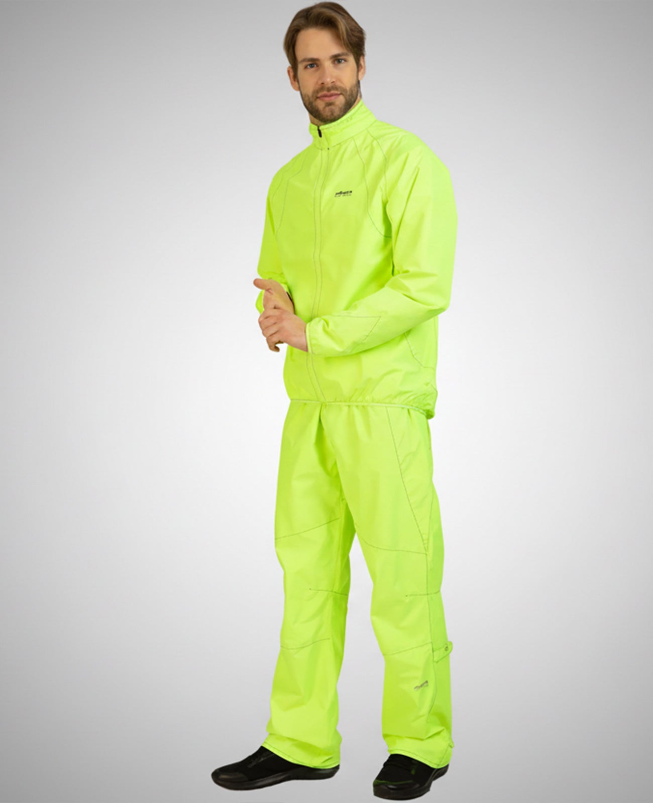 Herren Regenhose - Fahrradhose Lang Comfort Line Neon