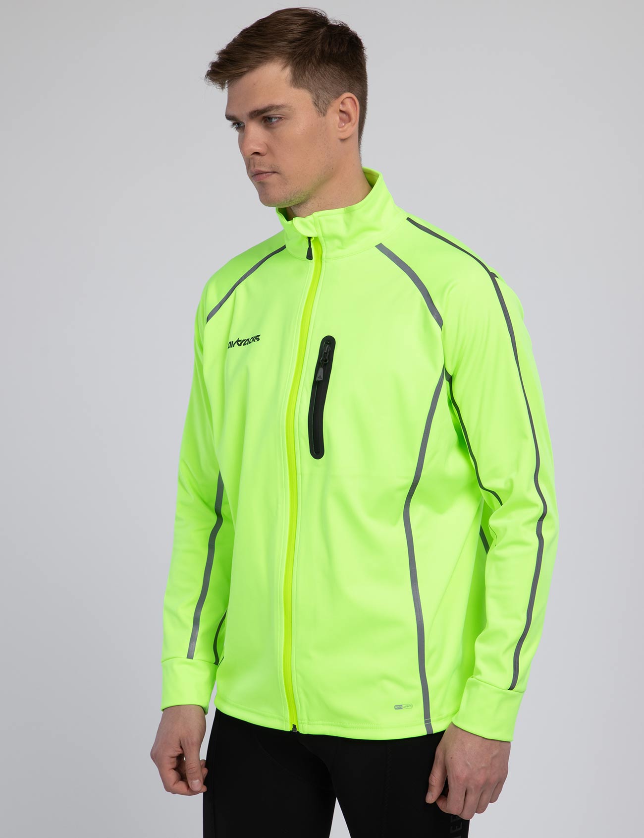 Herren-Winter-Thermo-Fahrradjacke-Laufjacke-Air-Tech-II-Neon-2