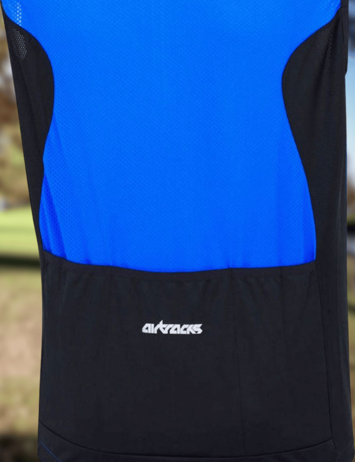 Herren Fahrradtrikot Ärmellos Comfort Line Blau Schwarz