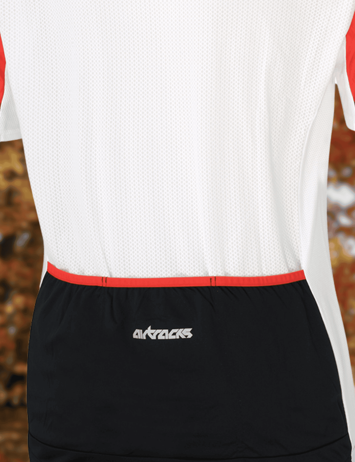 Men's bicycle jersey short arm per line white red black