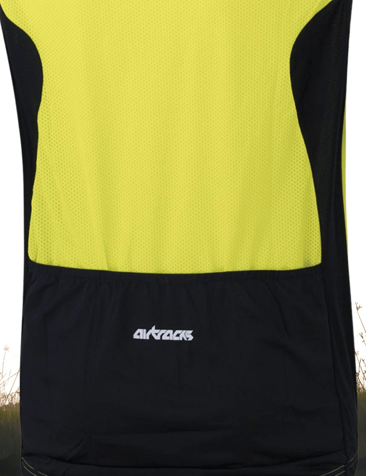 Men's bicycle jersey sleeveless comfort line neon black