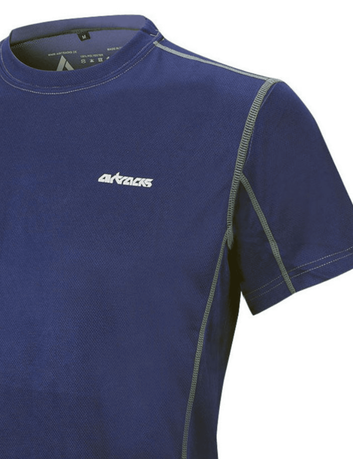 Chemise de course fonctionnelle courte-sleeved par air marine bleu