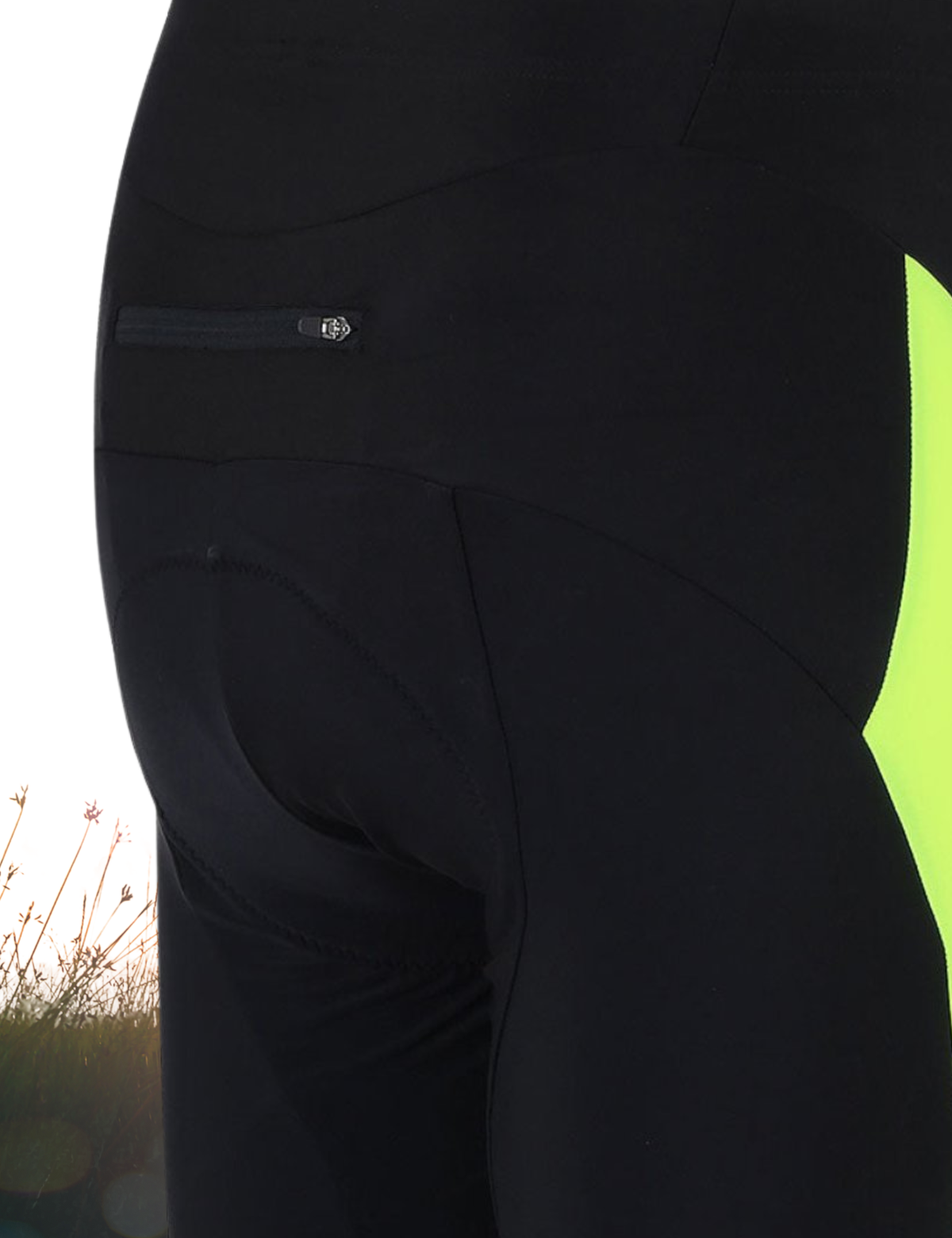 Pantaloni per biciclette da uomo corto per t nero neon