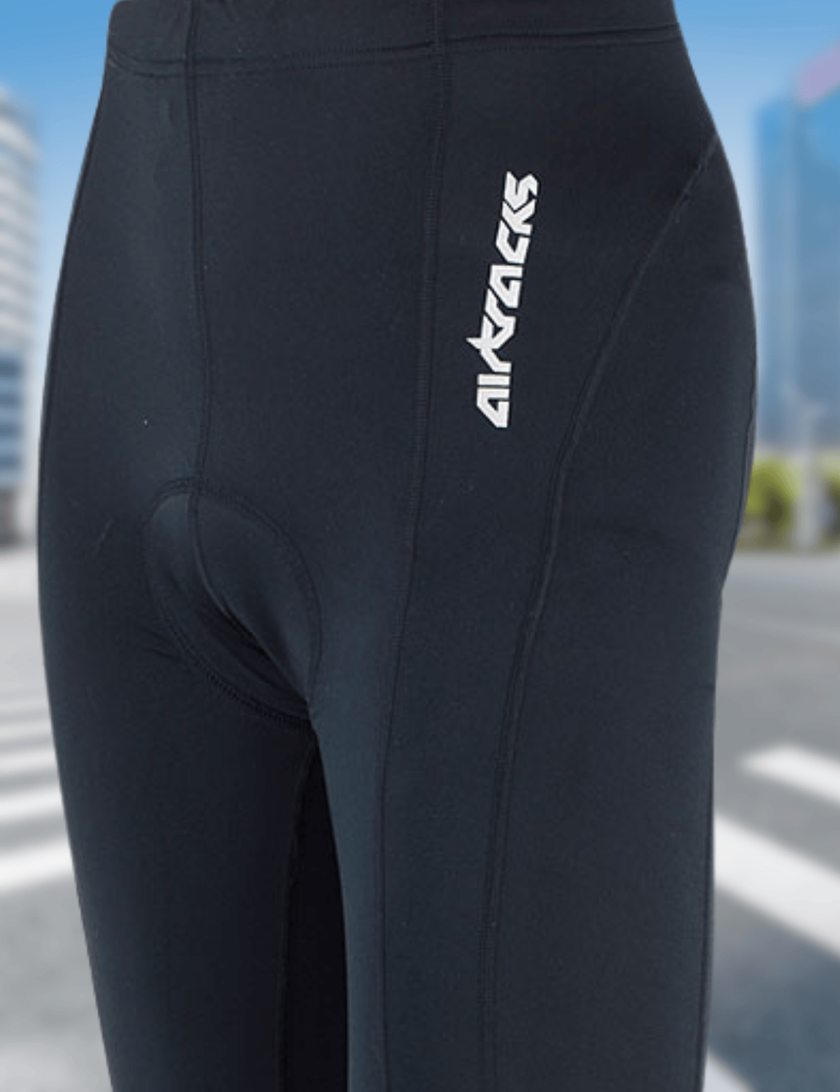 Men's thermal bicycle pants long black