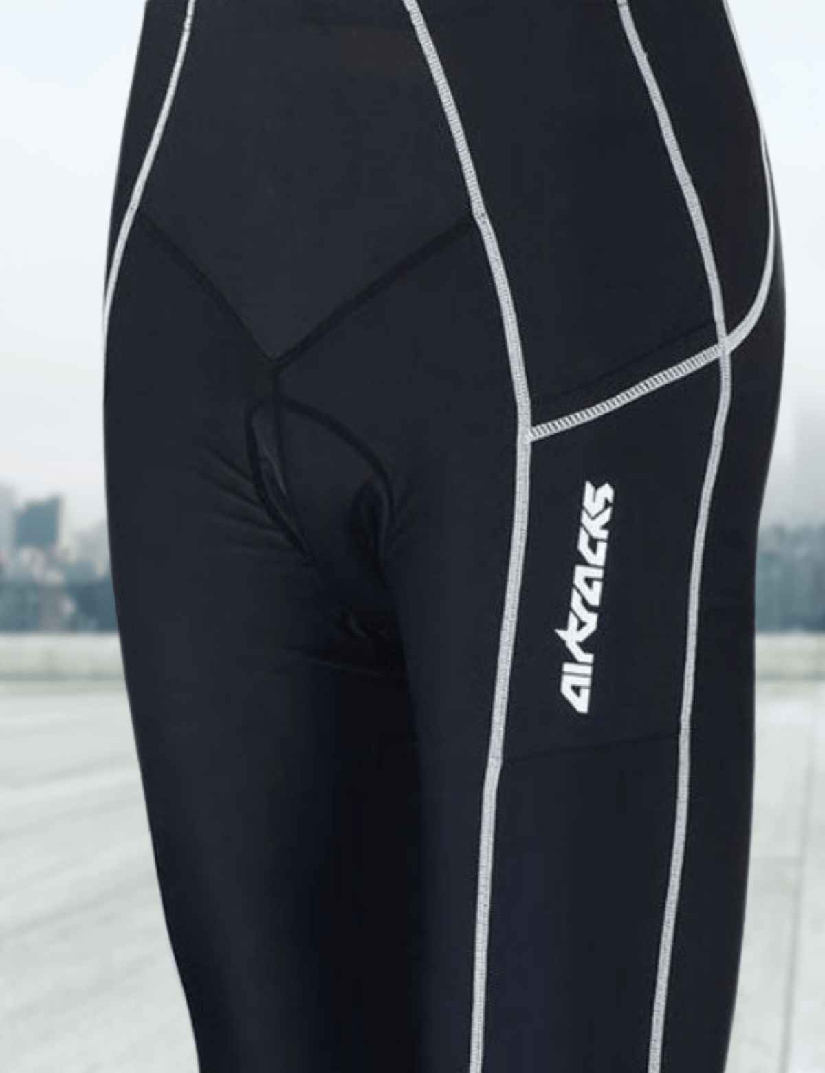 Men's bicycle pants long per black and gray