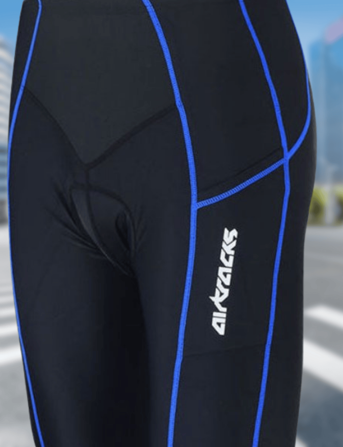 Pantalones para bicicletas para hombres largos por azul negro