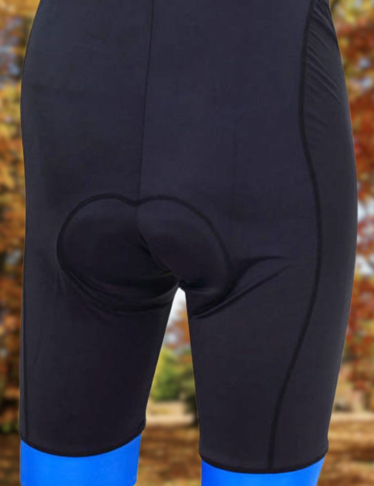 Pantaloni per biciclette da uomo pantaloni per bici corti con pantaloni portanti della linea di comfort blu nera